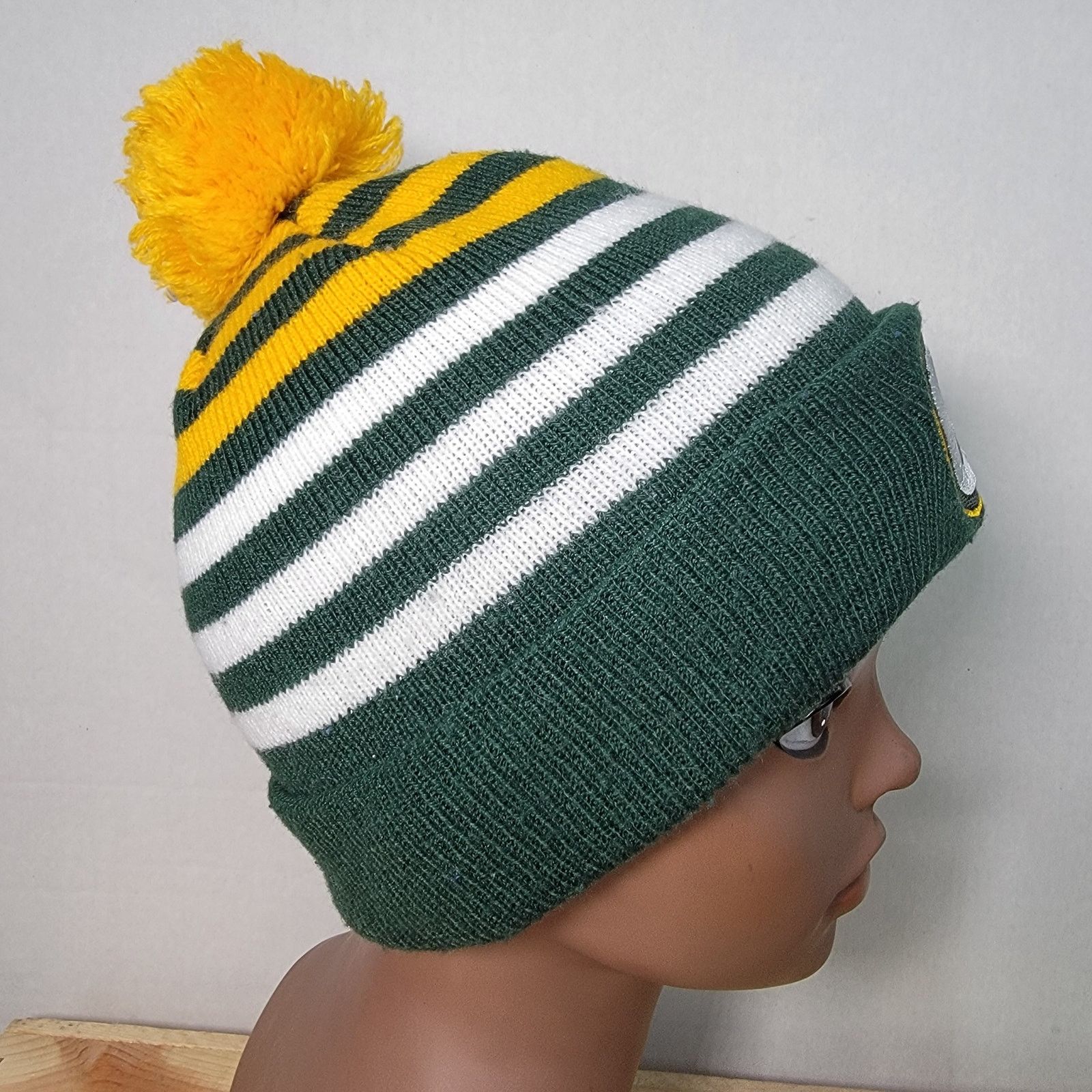 47 Brand 47 Brand Kids Green Bay Packers Beanie w/ Single Pom Pom Size ONE SIZE - 2 Thumbnail