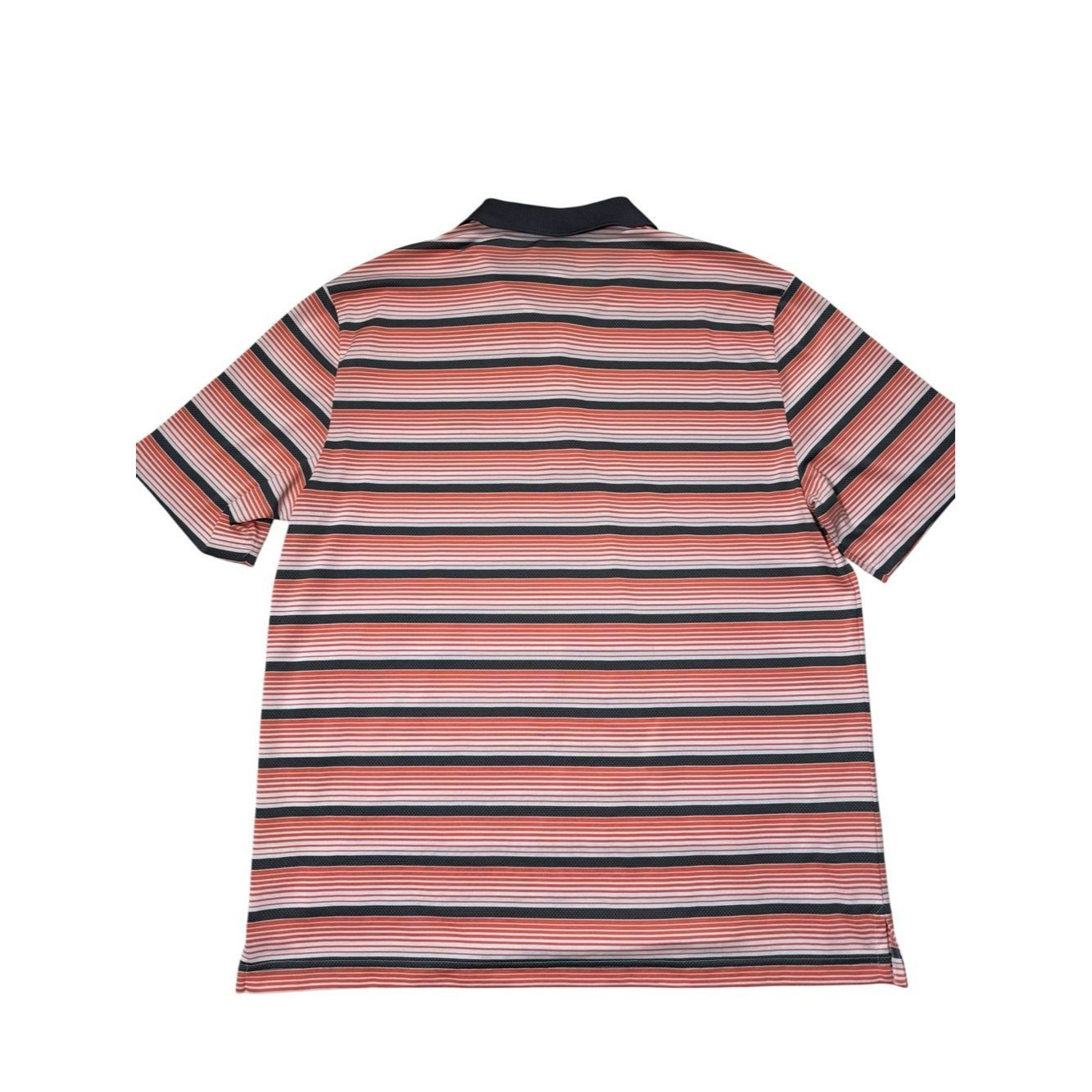 Greg Norman Greg Norman For Tasso Elba Orange Dark Grey Striped Polo Sh Size US L / EU 52-54 / 3 - 4 Thumbnail