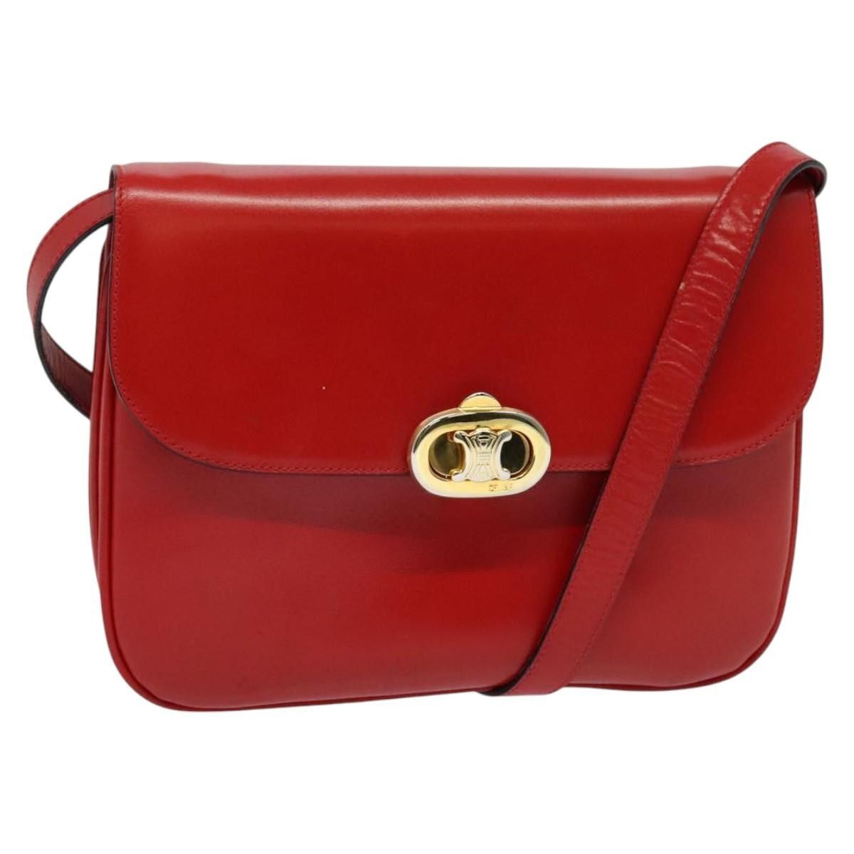 Celine Celine Vintage Triomphe Shoulder Bag Leather Size ONE SIZE - 1 Thumbnail