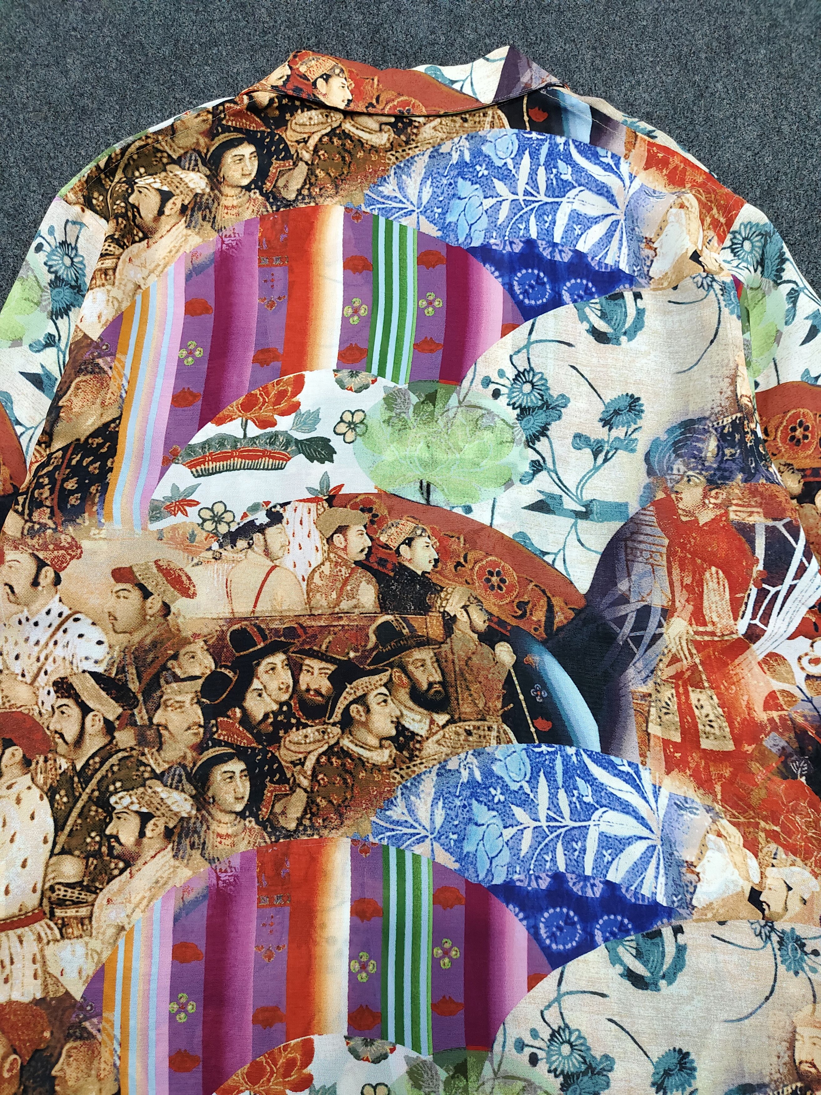 Kansai Yamamoto ARCHIVE📕80s Kansai AOP Historical Portrait Mosaic Art Jacke Size US L / EU 52-54 / 3 - 5 Thumbnail