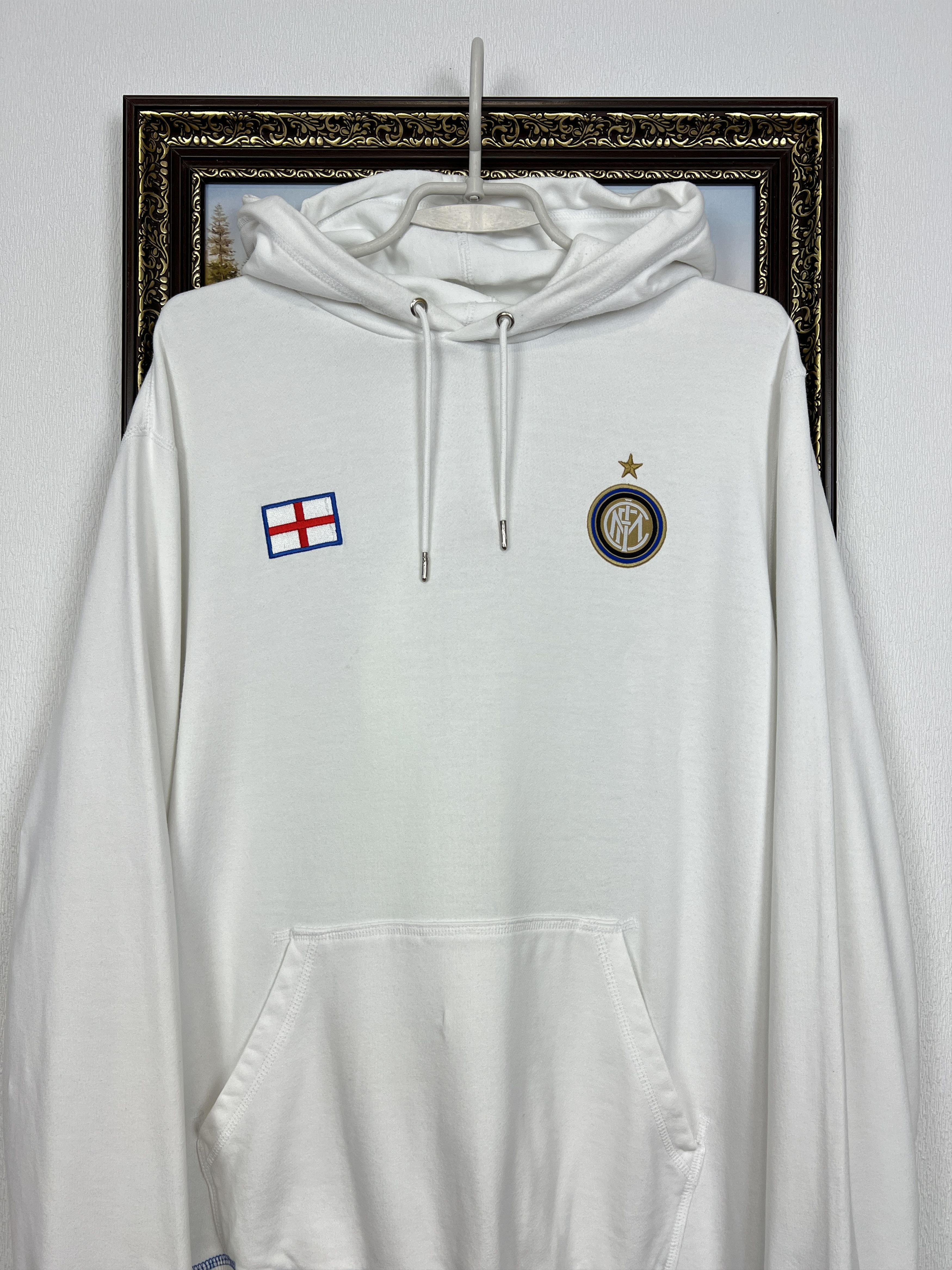 Nike Vintage Nike Inter Milan Football Hoodie White Soccer Jacket Size US XL / EU 56 / 4 - 2 Thumbnail