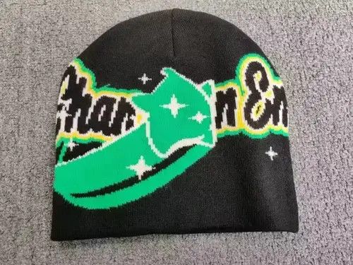 Other Shooting Star Graphic No Cuff Beanie Hat Black Size ONE SIZE - 1 Thumbnail
