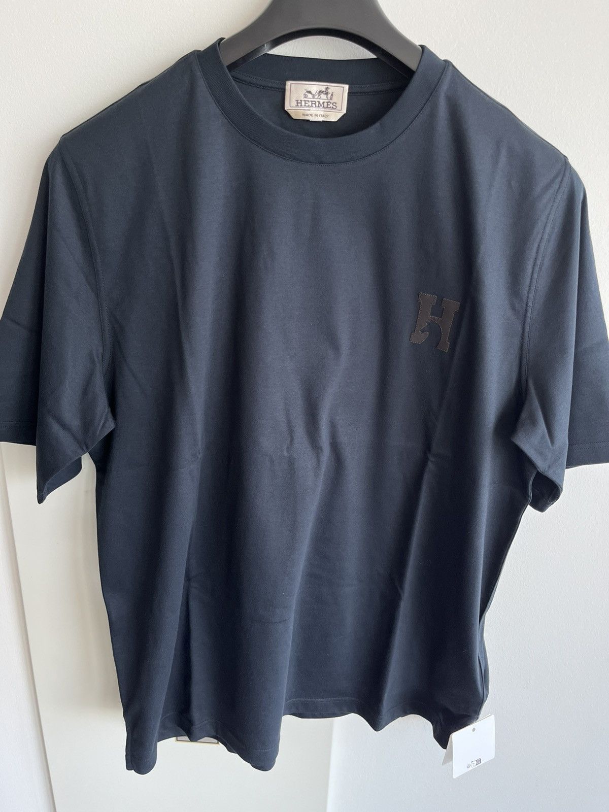 Hermes 2025 Runway Hermes H Leather Logo Tee T-shirt Size US XL / EU 56 / 4 - 25 Thumbnail
