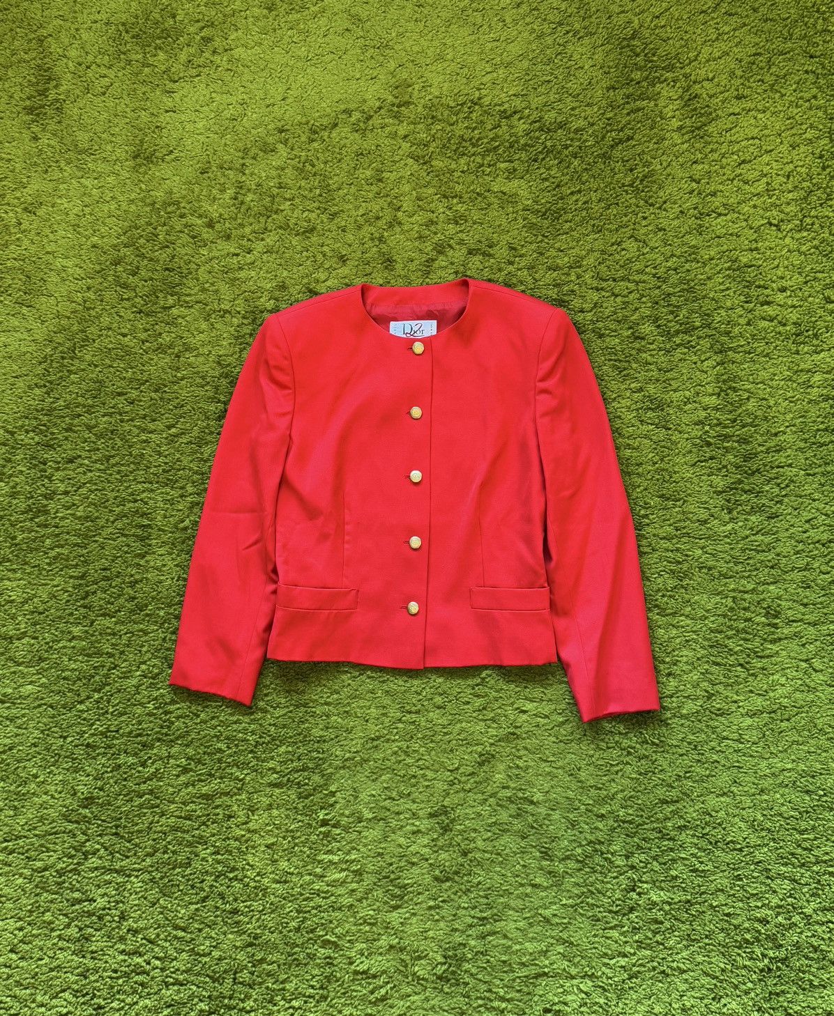 Christian Dior Monsieur × Vintage Dior 1980s archive vintage red 100% wool blazer jacket Size M / US 6-8 / IT 42-44 - 1 Thumbnail