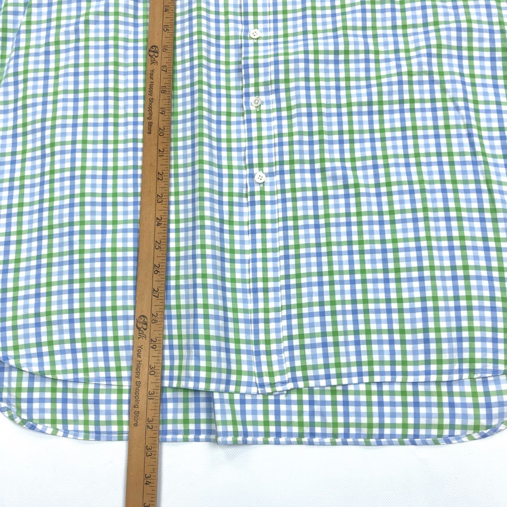 Vintage Pakeman Catto & Carter Button-Up Shirt Gingham Casual Business Travel Mens 16.5 XL Blue Green White Size US XL / EU 56 / 4 - 5 Thumbnail