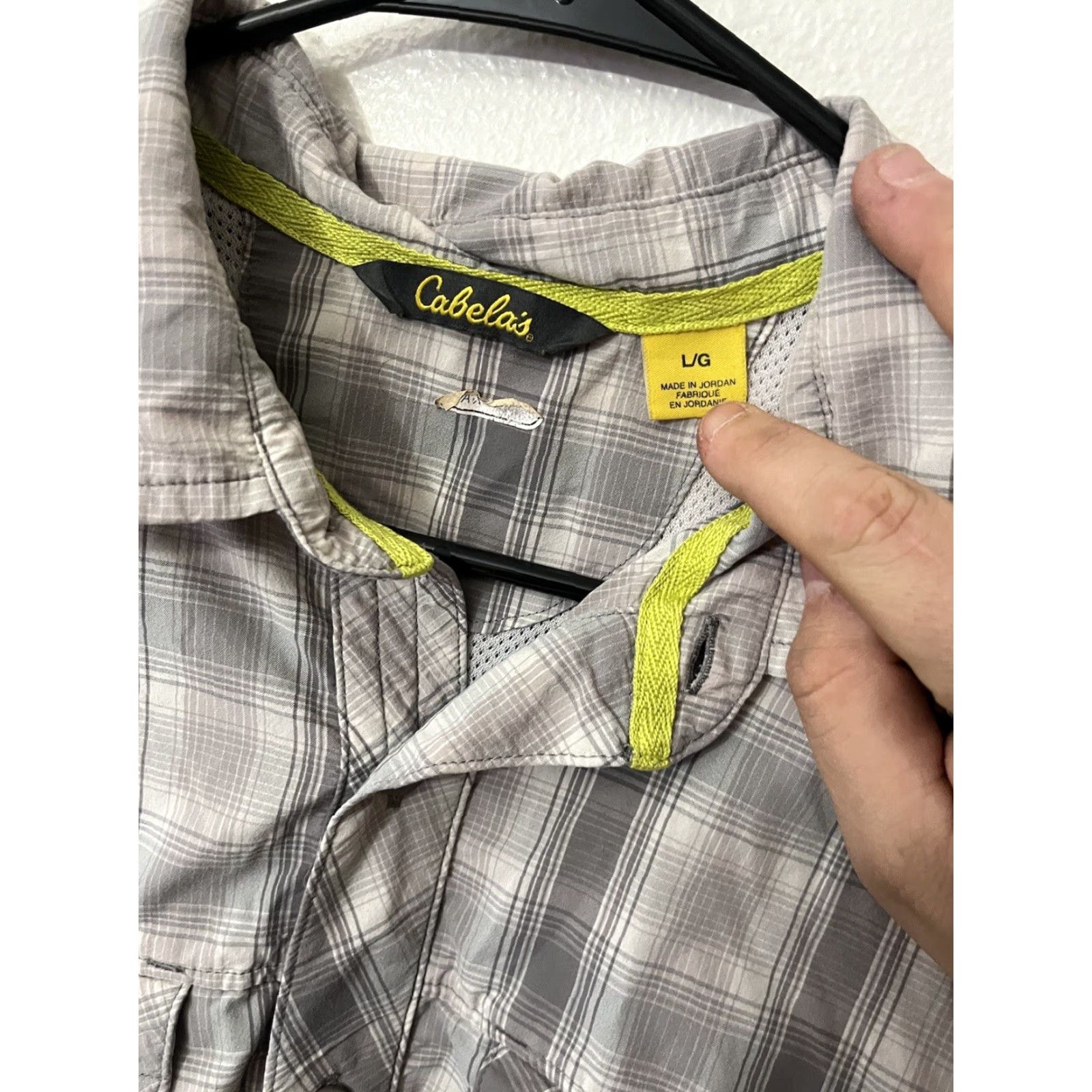Vintage Cabelas Button-Up Shirt Men Short Sleeve Large Gray Plaid Pocket Casual Shirt Size US L / EU 52-54 / 3 - 2 Thumbnail
