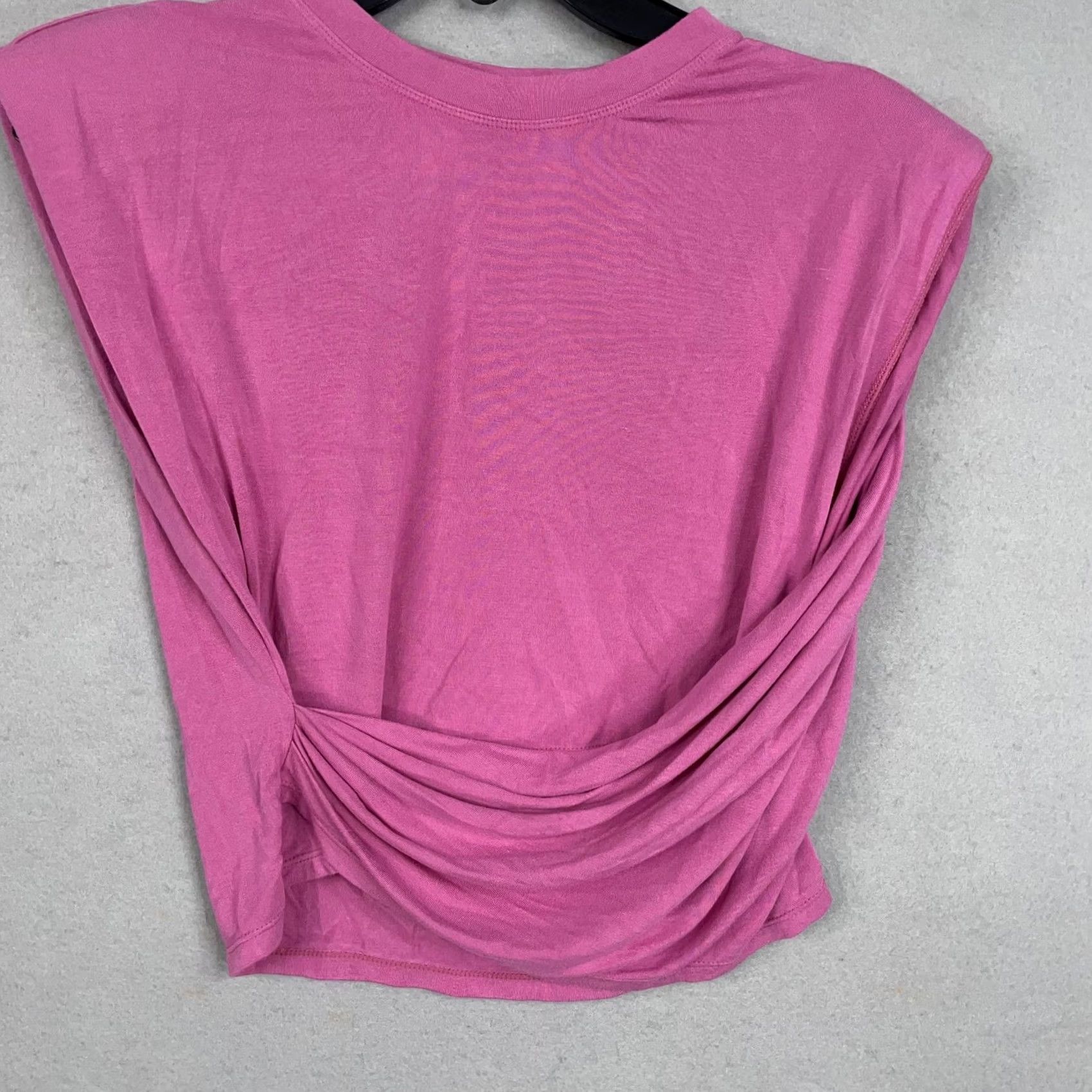 Jonathan Simkhai Jonathan Simkhai Shirt Womens Medium Pink Draped Ruched Sleeveless Top Size M / US 6-8 / IT 42-44 - 3 Thumbnail
