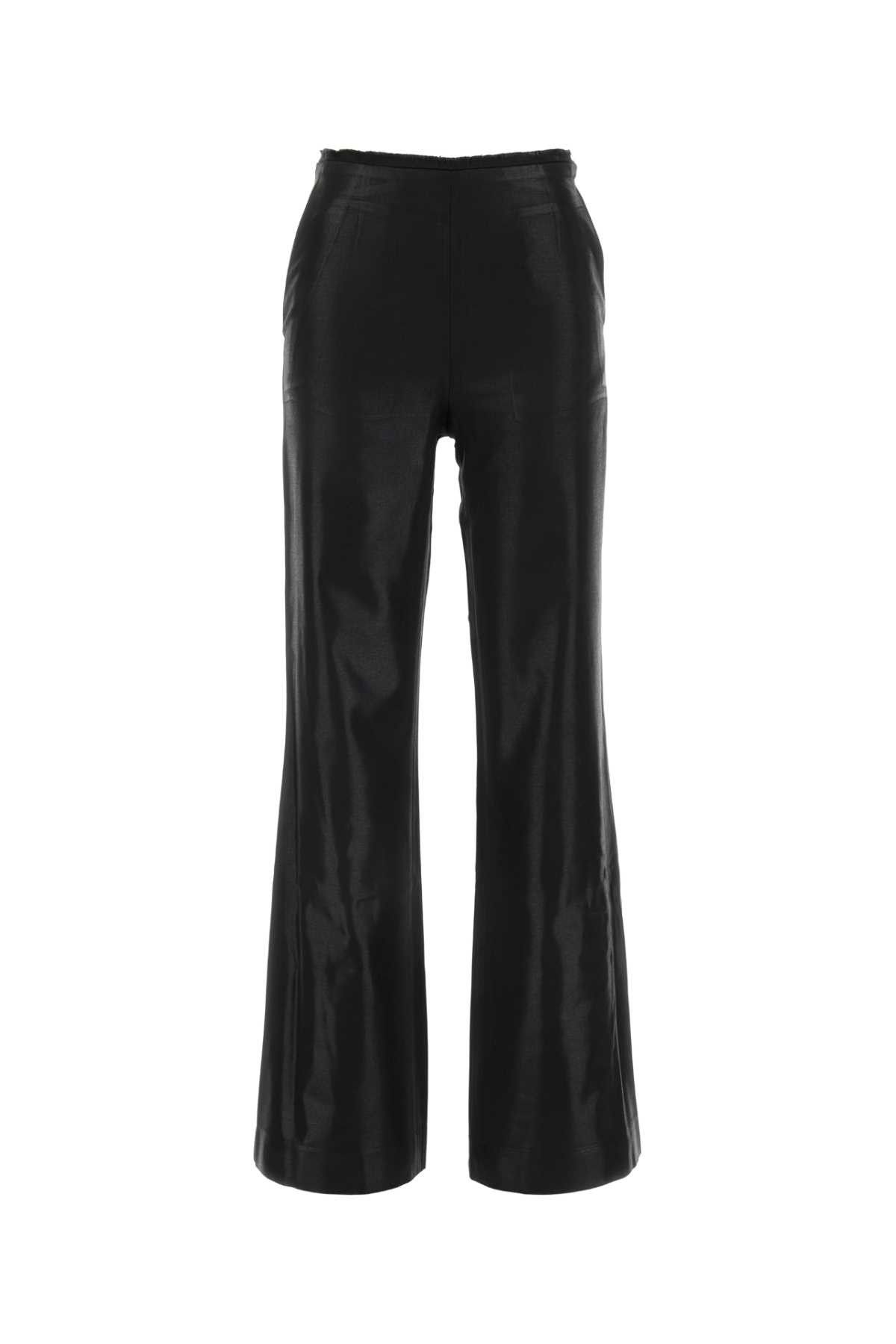 Black Polyester Blend P-Lumys Pant