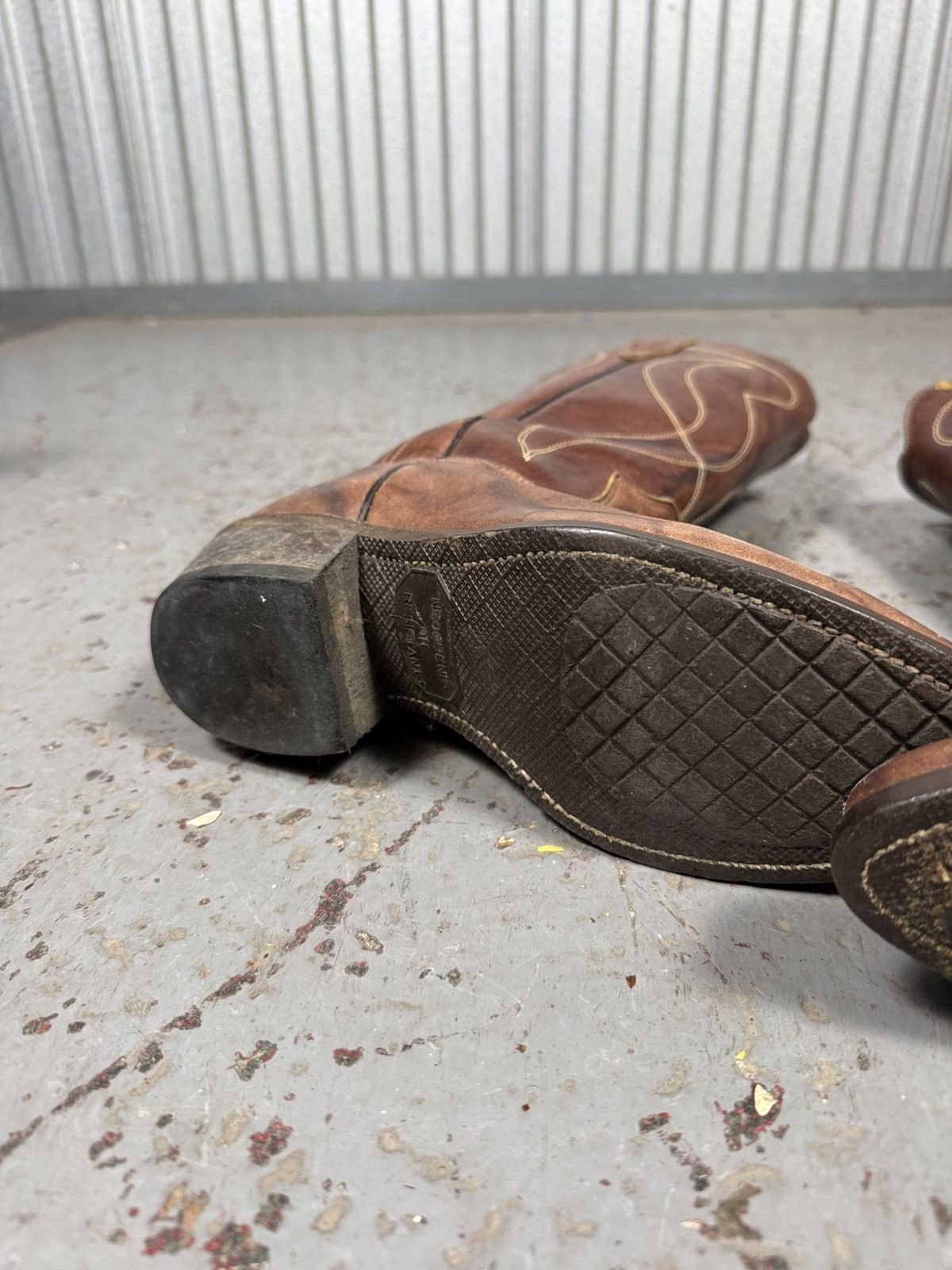 Tony Lama 70s Vintage USA Made Texas Sunburst Inlaid Cowboy Boots Size US 7 / IT 37 - 6 Thumbnail