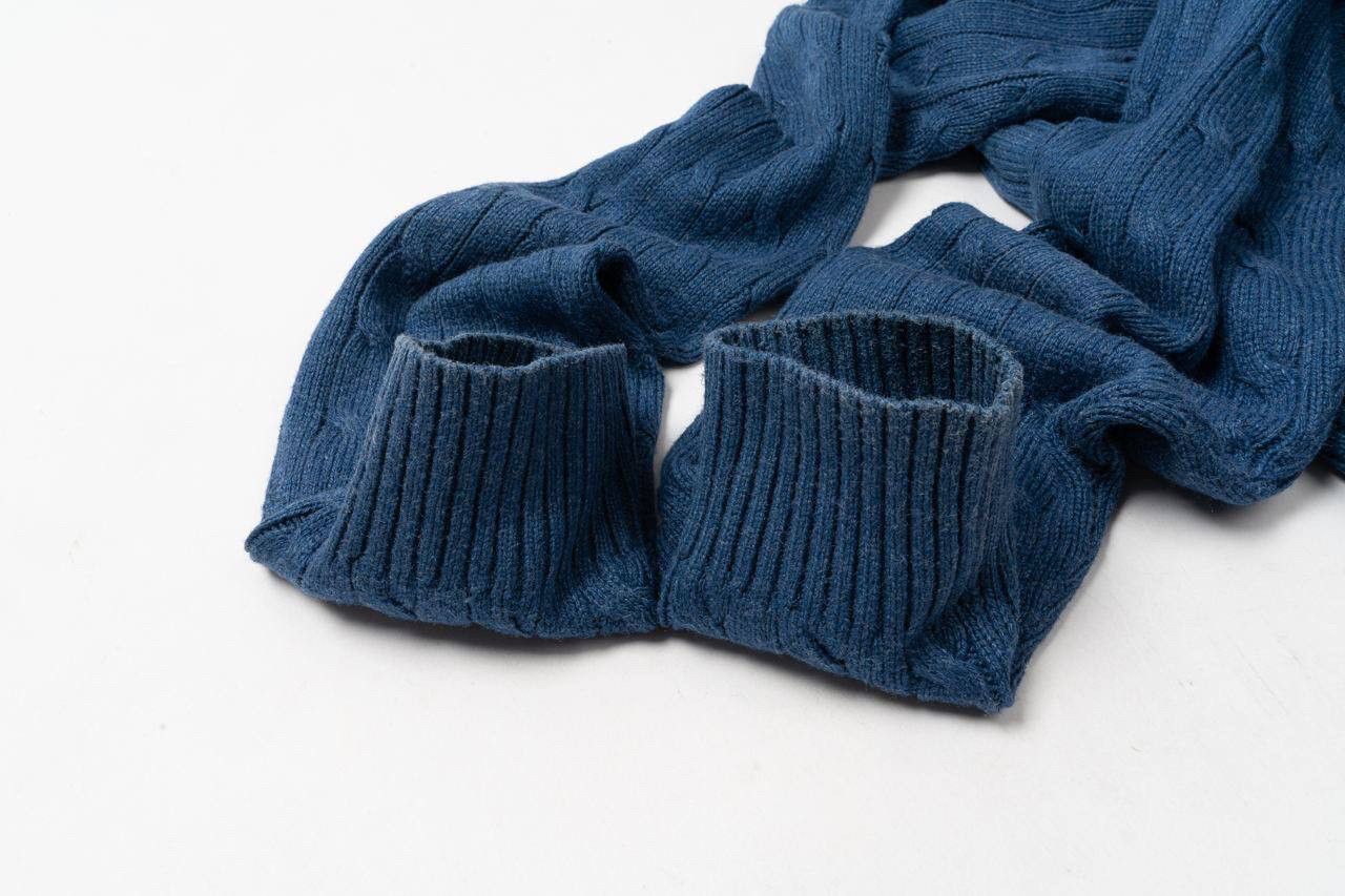 Polo Ralph Lauren 🔵 POLO RALPH LAUREN Vintage Tussah Silk Cable Knit Sweater Size US XL / EU 56 / 4 - 12 Thumbnail