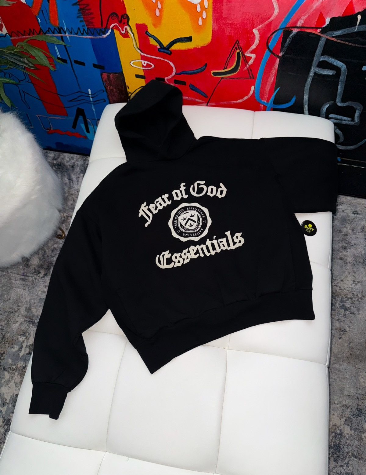 Essentials × Fear of God Essentials logo black hoodie Size US XL / EU 56 / 4 - 1 Preview