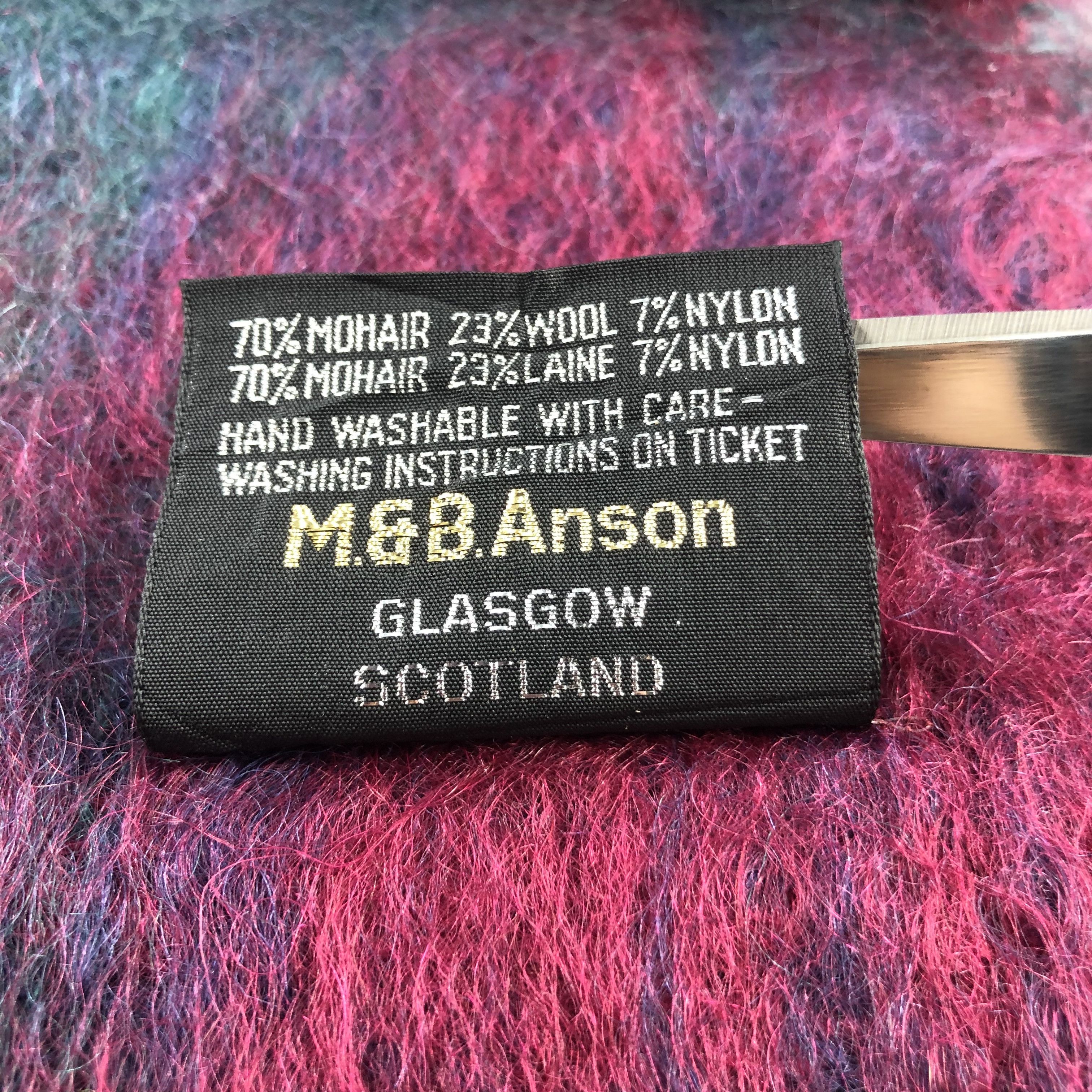 Vintage M&B Anson Tartan Mohair Scarf Muffler V858 Size ONE SIZE - 5 Thumbnail