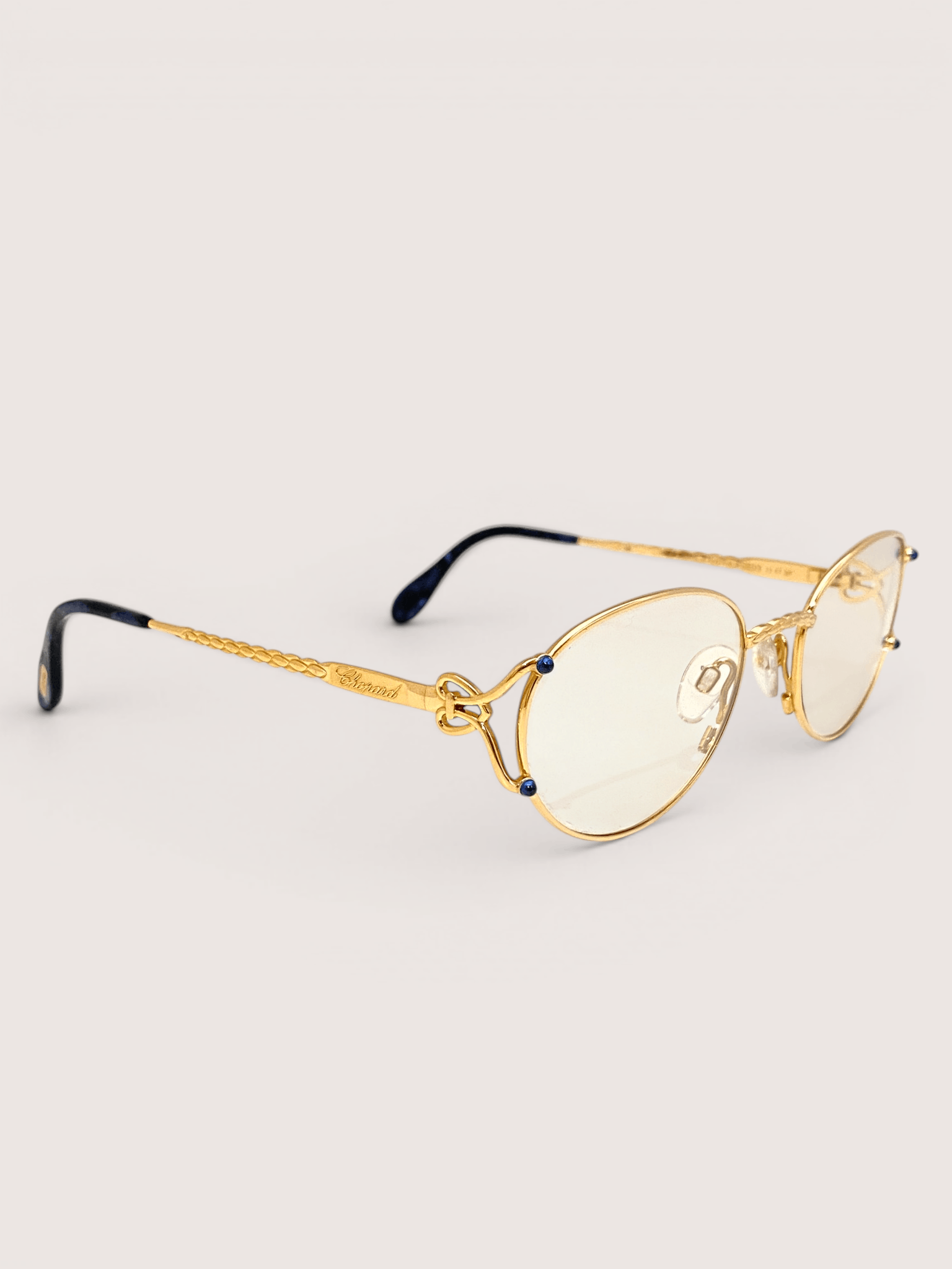 Chopard Chopard 23K Gold Blue Sapphire Oval Rimless Eyeglasses Size ONE SIZE - 3 Thumbnail