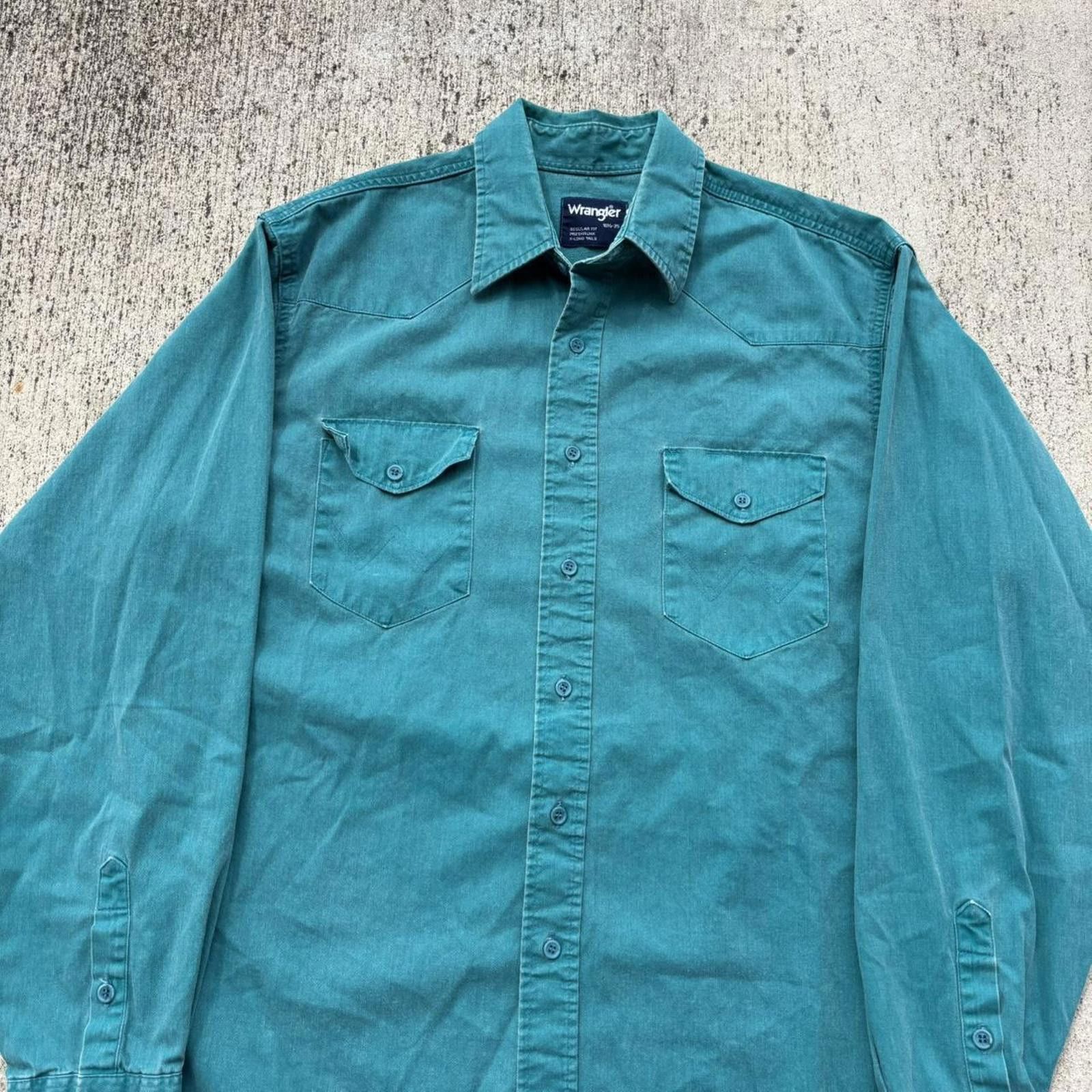 Wrangler Vintage 90s Wrangler Blue Button Up Western Shirt Size US XL / EU 56 / 4 - 2 Thumbnail