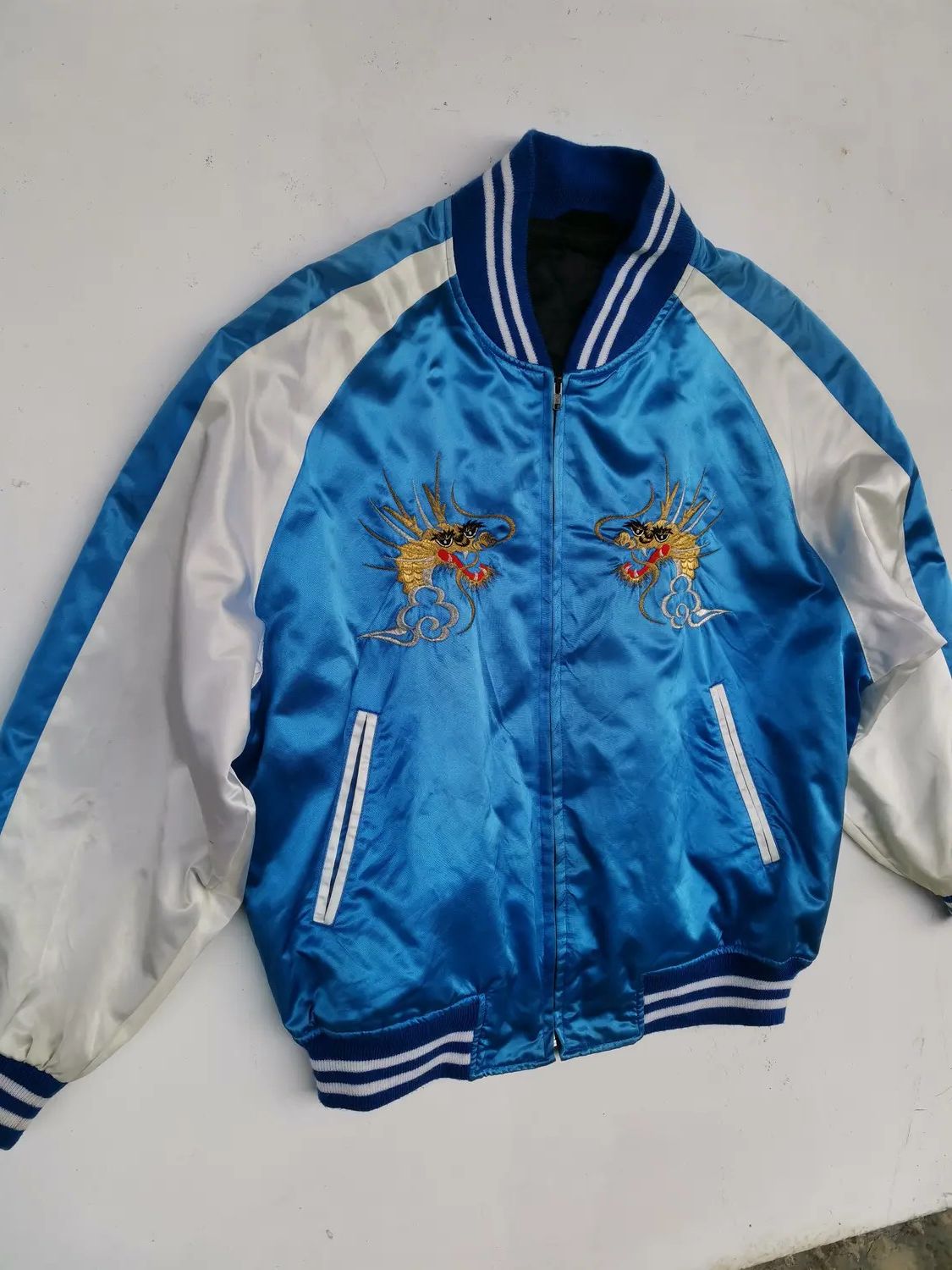 Japanese Brand Vintage!!! Sukajan Dragon Souvenir Embroidered Logo Jacket Size US L / EU 52-54 / 3 - 15 Thumbnail