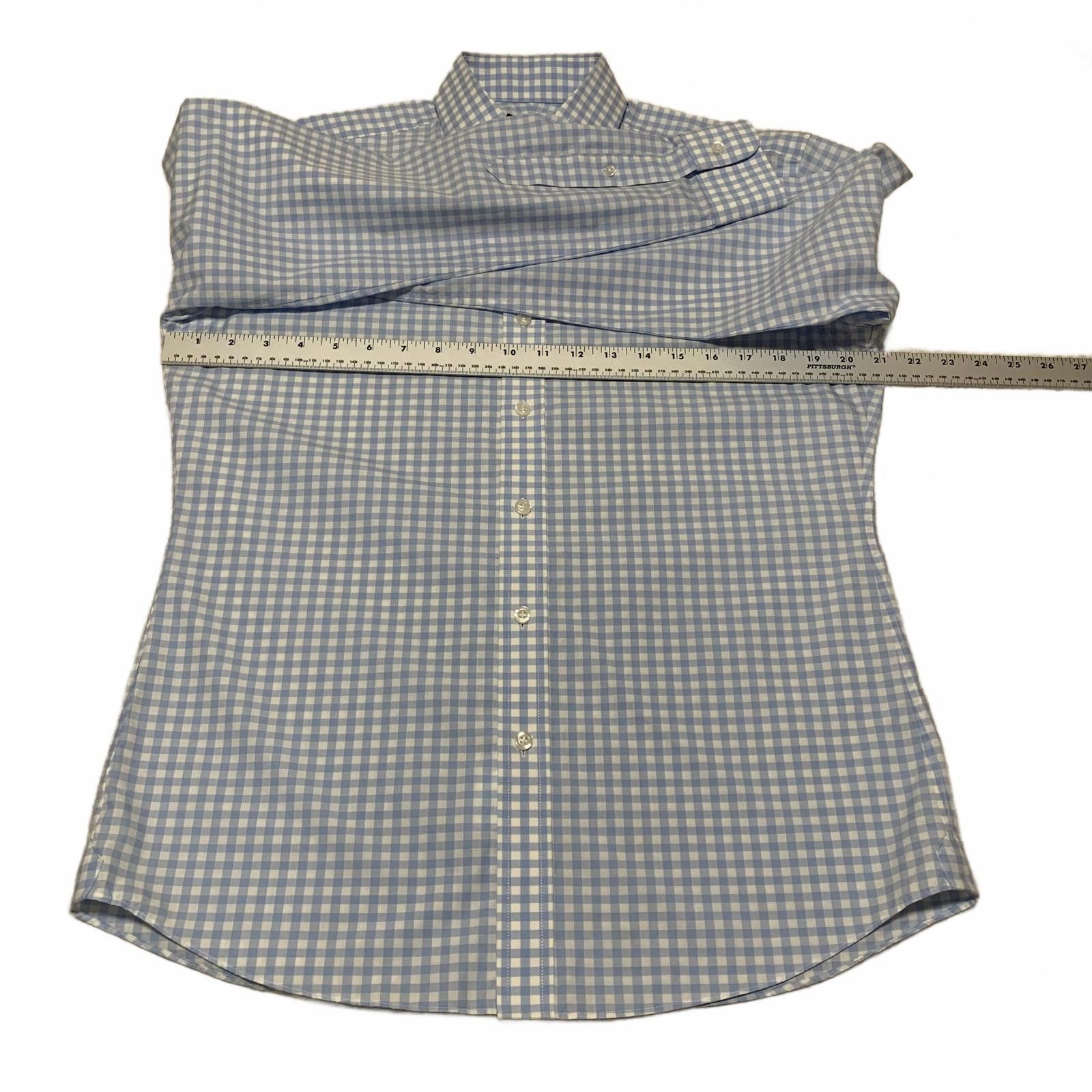 Proper Cloth Proper Cloth Men's Small Light Blue Check Dress Shirt Size US S / EU 44-46 / 1 - 4 Thumbnail