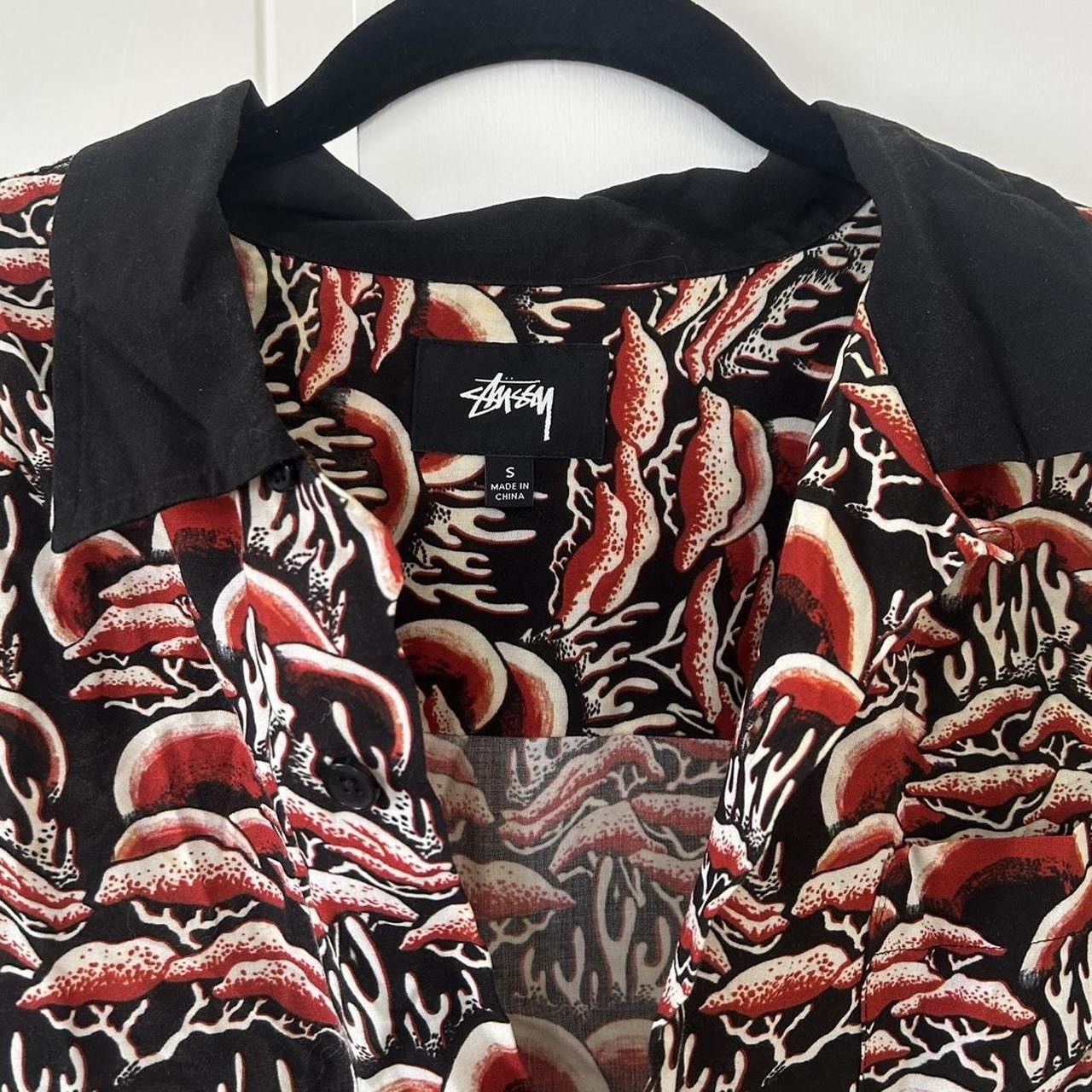 Stussy Stüssy Red & Black Mushroom Print Button Up Size US S / EU 44-46 / 1 - 3 Thumbnail