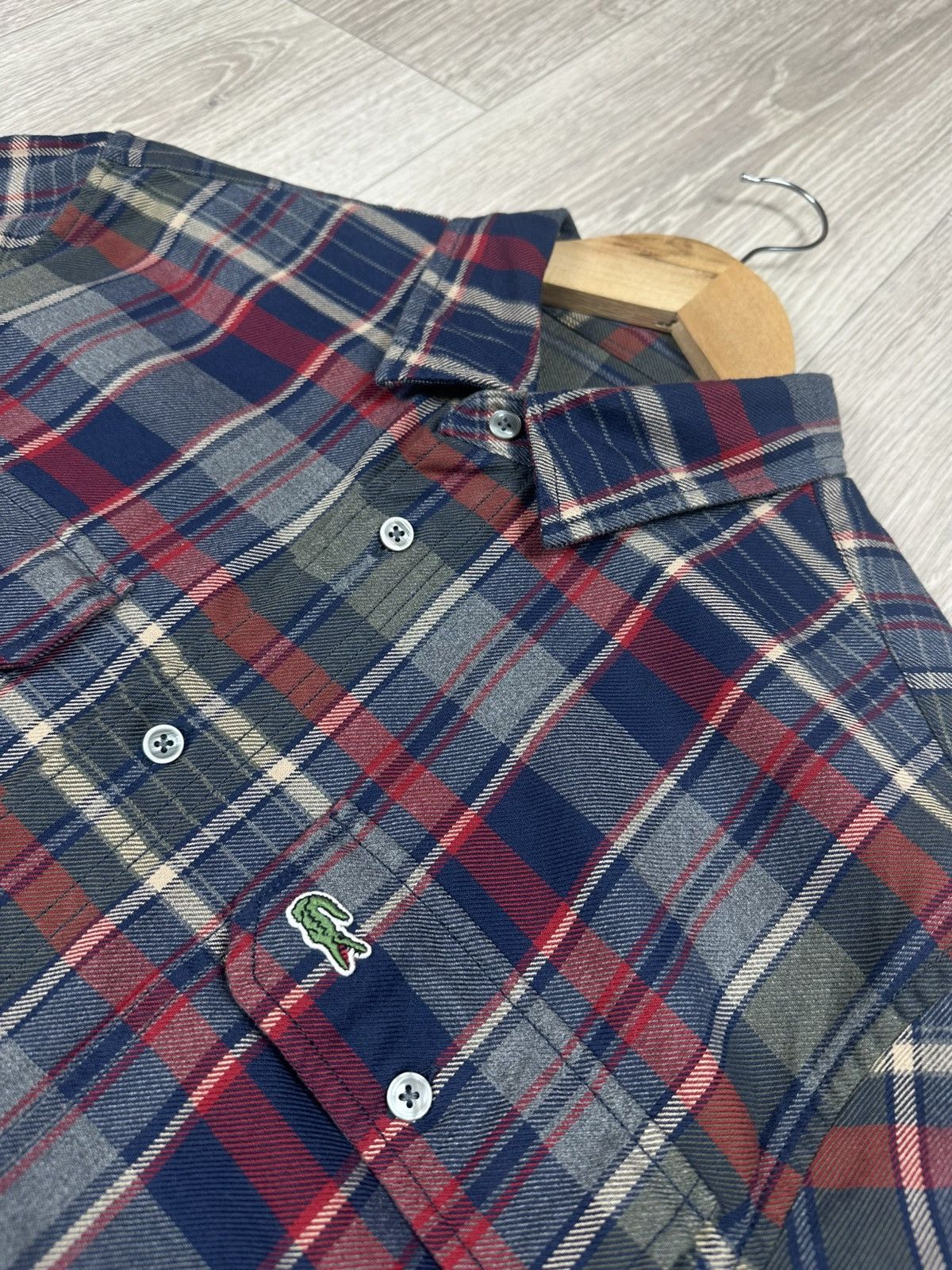 Flannel × Lacoste Vintage Lacoste Flannel Checkered Shirt Button Up Size US L / EU 52-54 / 3 - 5 Thumbnail