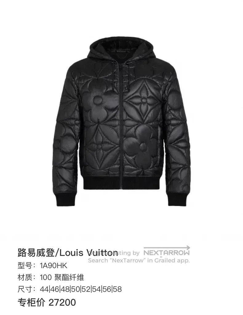 Louis Vuitton Louis Vuitton Black logo embossed graphic zipper solid hoo Size US M / EU 48-50 / 2 - 8 Thumbnail