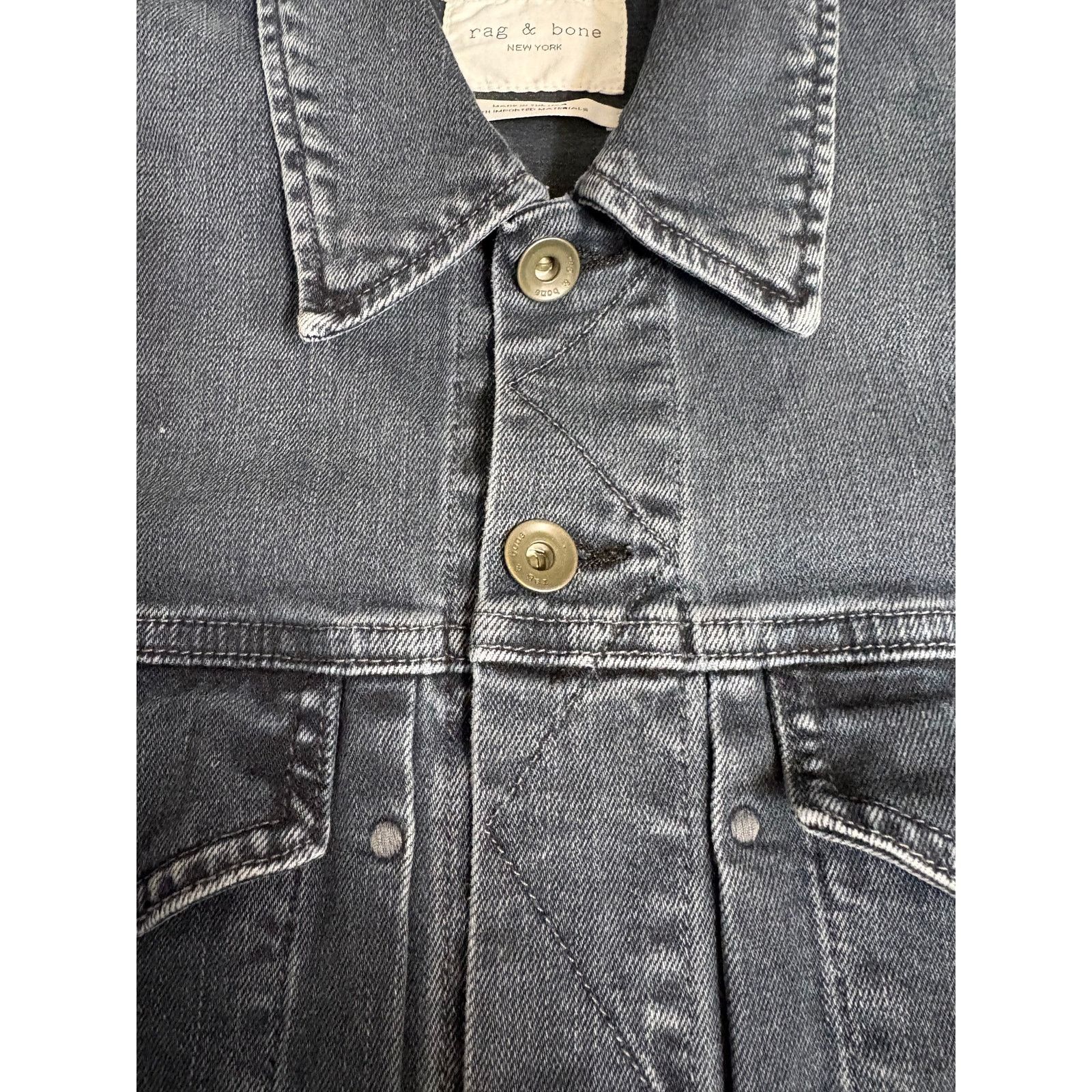 Rag & Bone Rag & Bone Men's Definitive Denim Trucker Jacket Dark Indigo Size US M / EU 48-50 / 2 - 4 Thumbnail