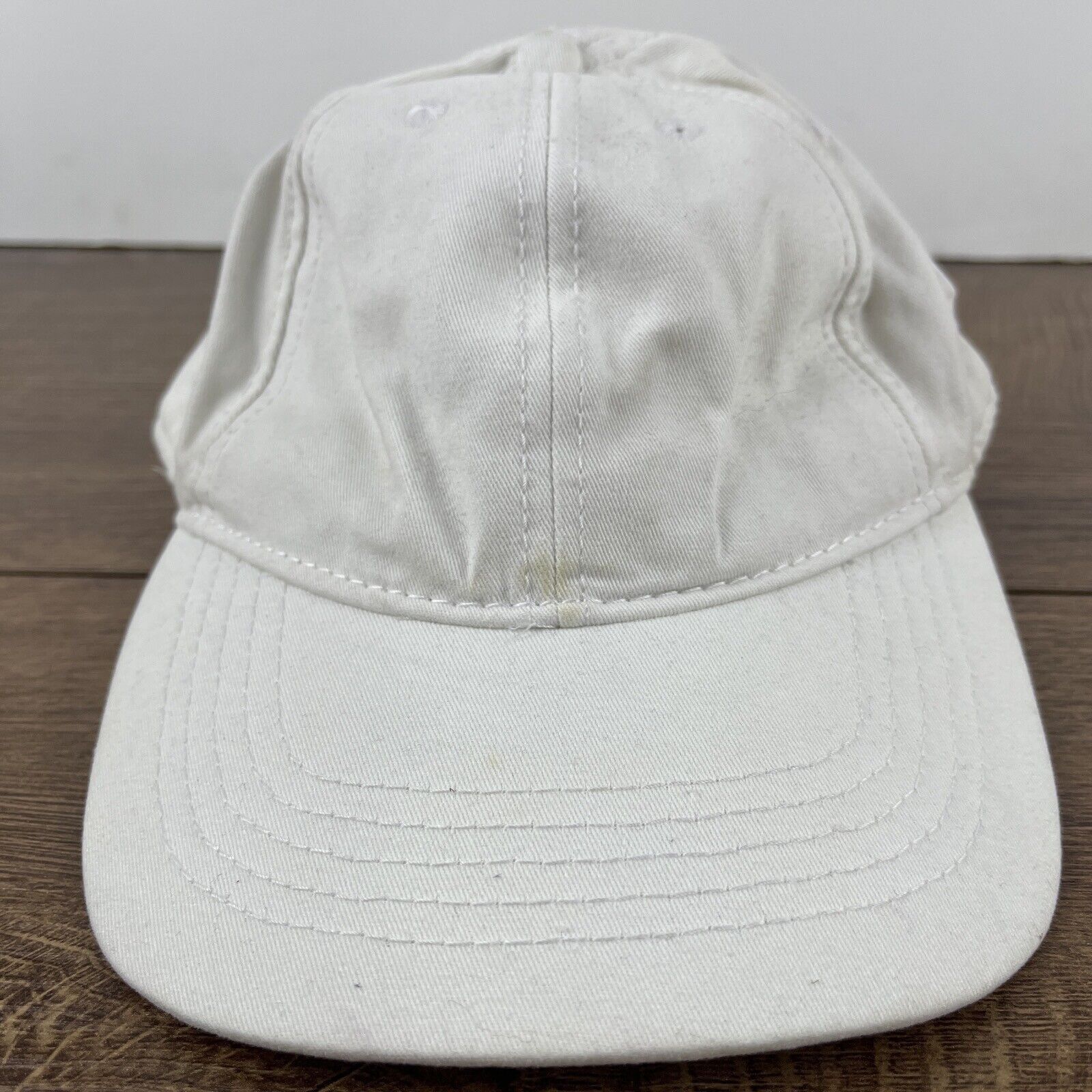 Other Plain White Hat Baseball White Hat Adjustable Adult Size Hat Size ONE SIZE - 4 Thumbnail