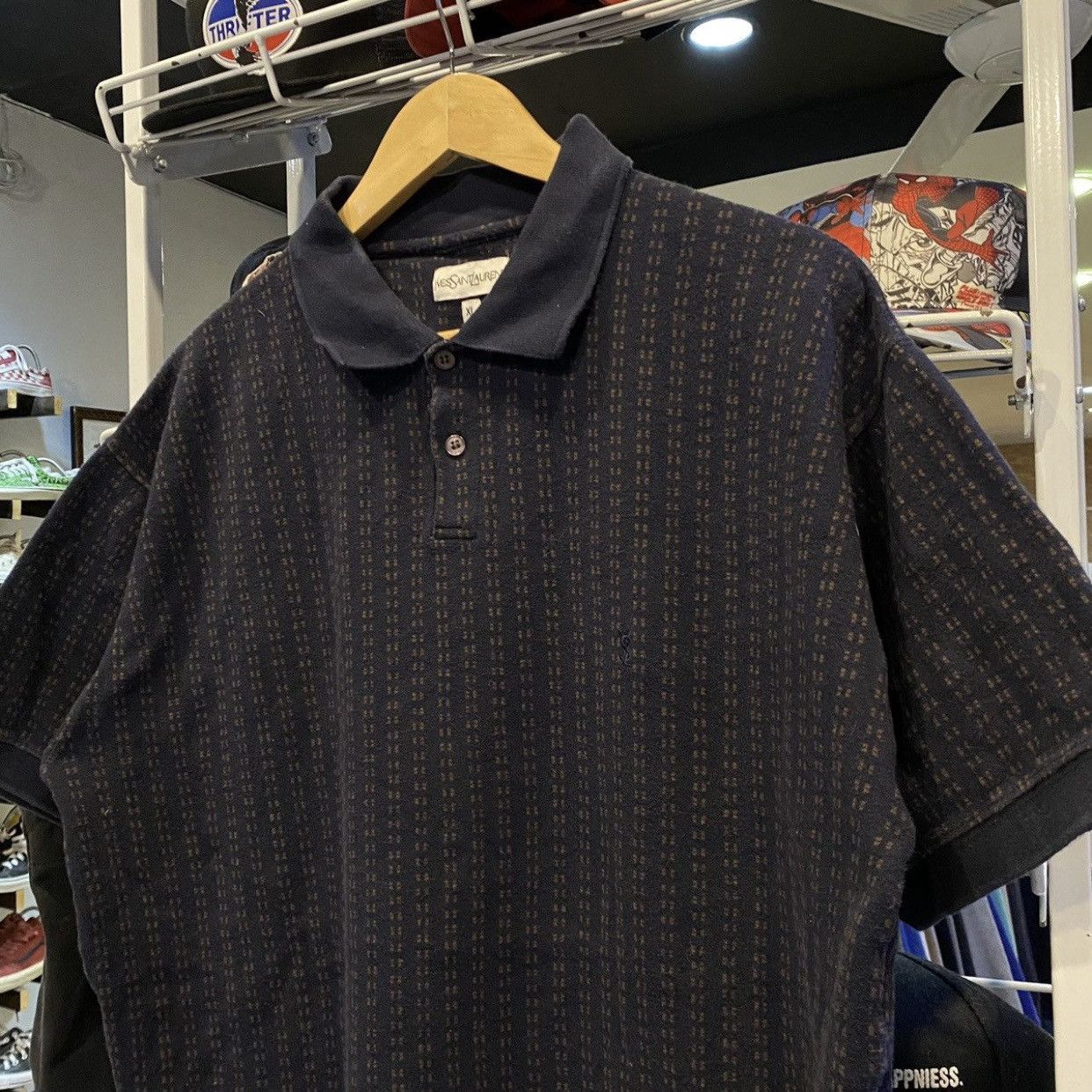 Yves Saint Laurent Vintage Yves Saint Laurent Full Print YSL Men's Polo Shirt Size US XL / EU 56 / 4 - 3 Thumbnail