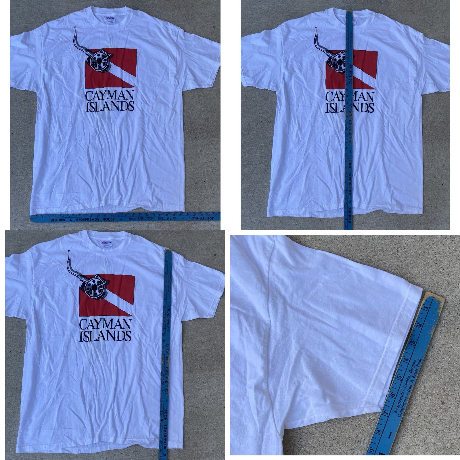 Hanes Vintage Hanes T Shirt Scuba Neon 90s Graphic White Cotton XL Men Size US XL / EU 56 / 4 - 11 Thumbnail