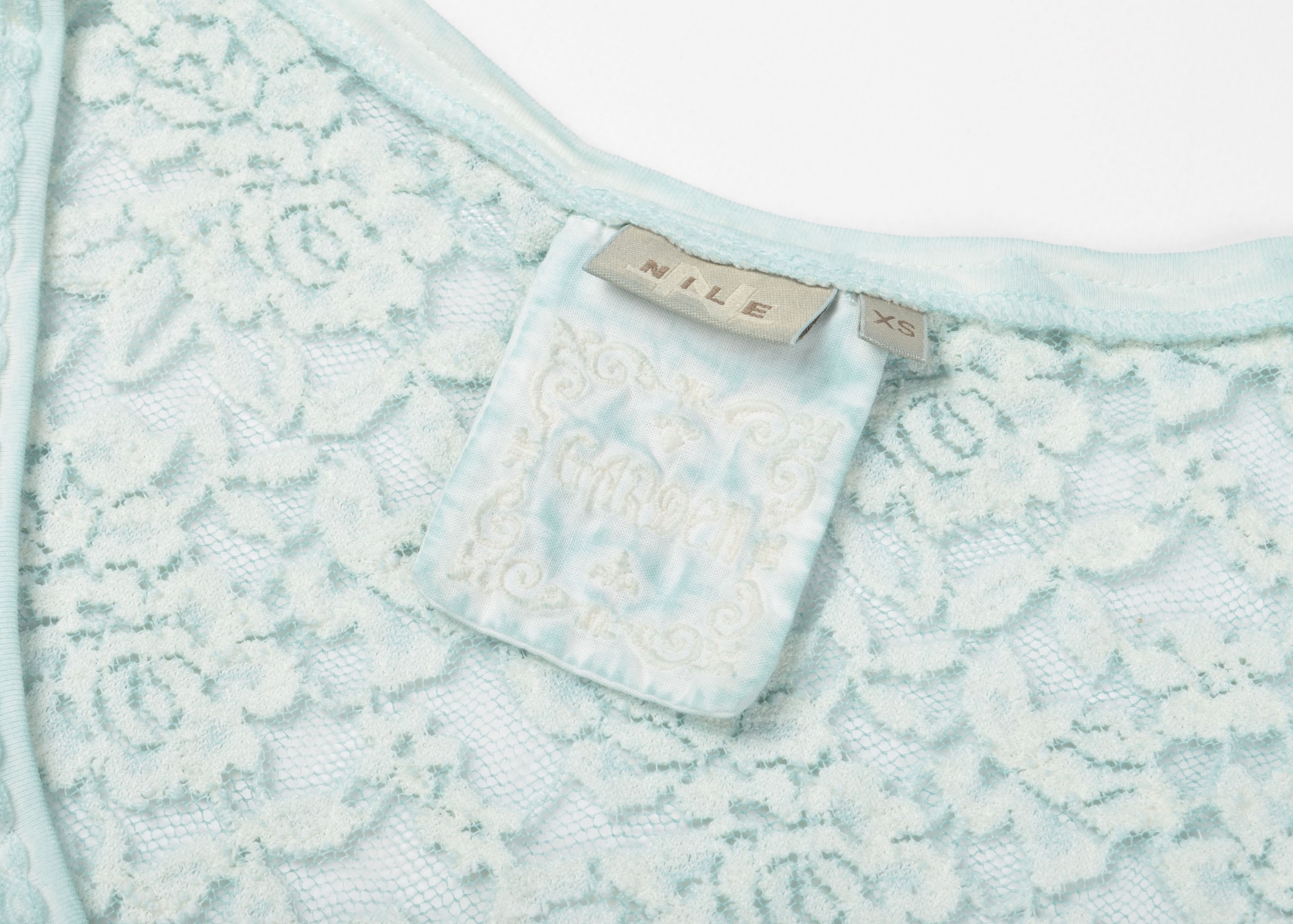 Vintage Nile Garden Y2K Baby Cottagecore Romantic Sheer Lace Top Size XS / US 0-2 / IT 36-38 - 4 Thumbnail