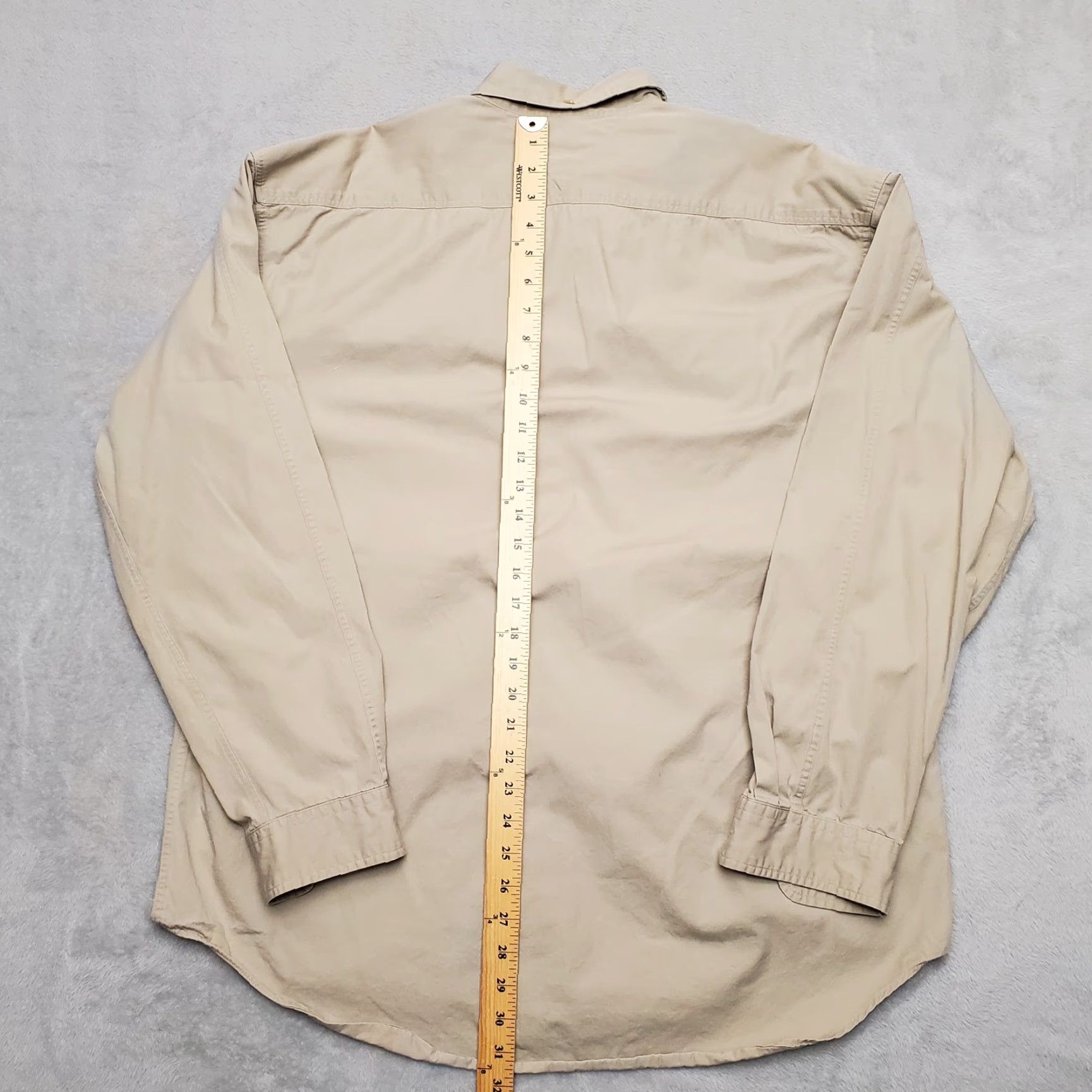 Tommy Hilfiger VINTAGE Tommy Hilfiger Shirt Mens XL Beige 100% Cotton Casual Button-Up Size US XL / EU 56 / 4 - 7 Thumbnail
