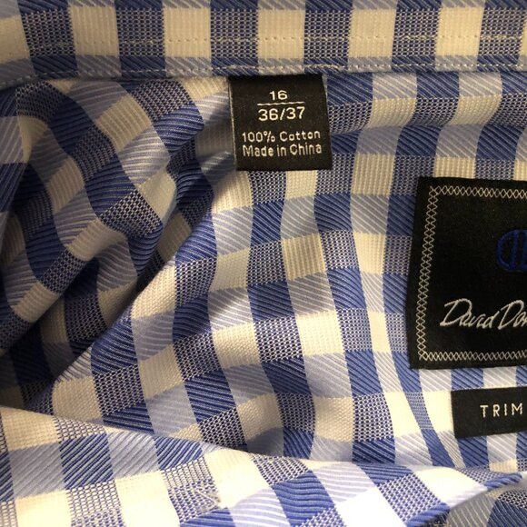 David Donahue David Donahue men's new dress shirt French cuffs 16/36-37 Size US L / EU 52-54 / 3 - 7 Thumbnail