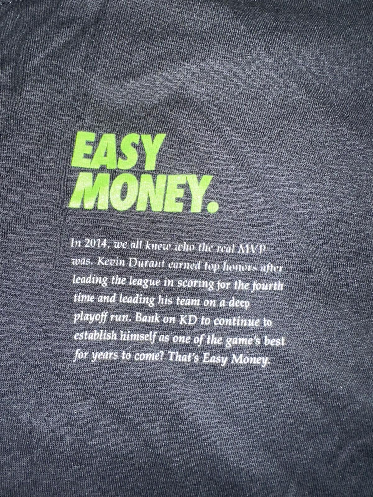 Nike Nike Men’s NBA Brooklyn Nets Kevin Durant ROTY ROOKIE Easy Money Black T-Shirt Size US M / EU 48-50 / 2 - 7 Thumbnail