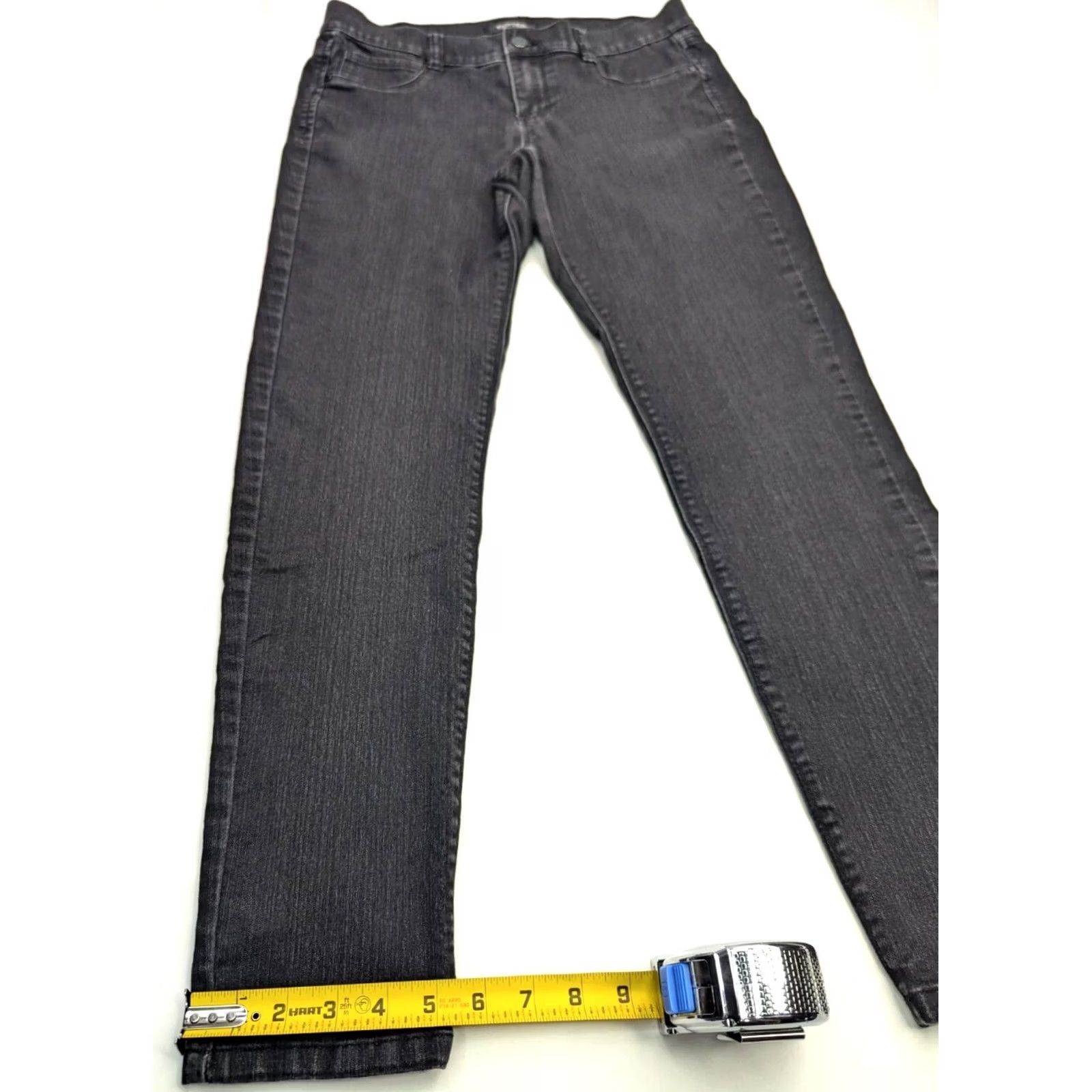 White House Black Market White House Black Market Skinny Jeans Women M 30x29 Black Distressed 5-Pocket Denim Stretch Size 32" / US 10 / IT 46 - 2 Thumbnail