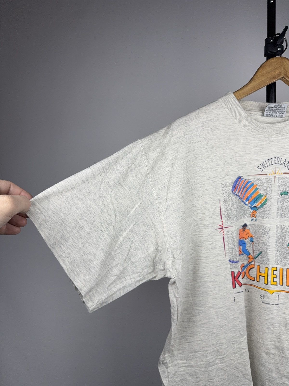 Vintage 90s Vntg Switzerland Kleine Scheidegg Jungfrau Graphic Tee Size US L / EU 52-54 / 3 - 9 Thumbnail