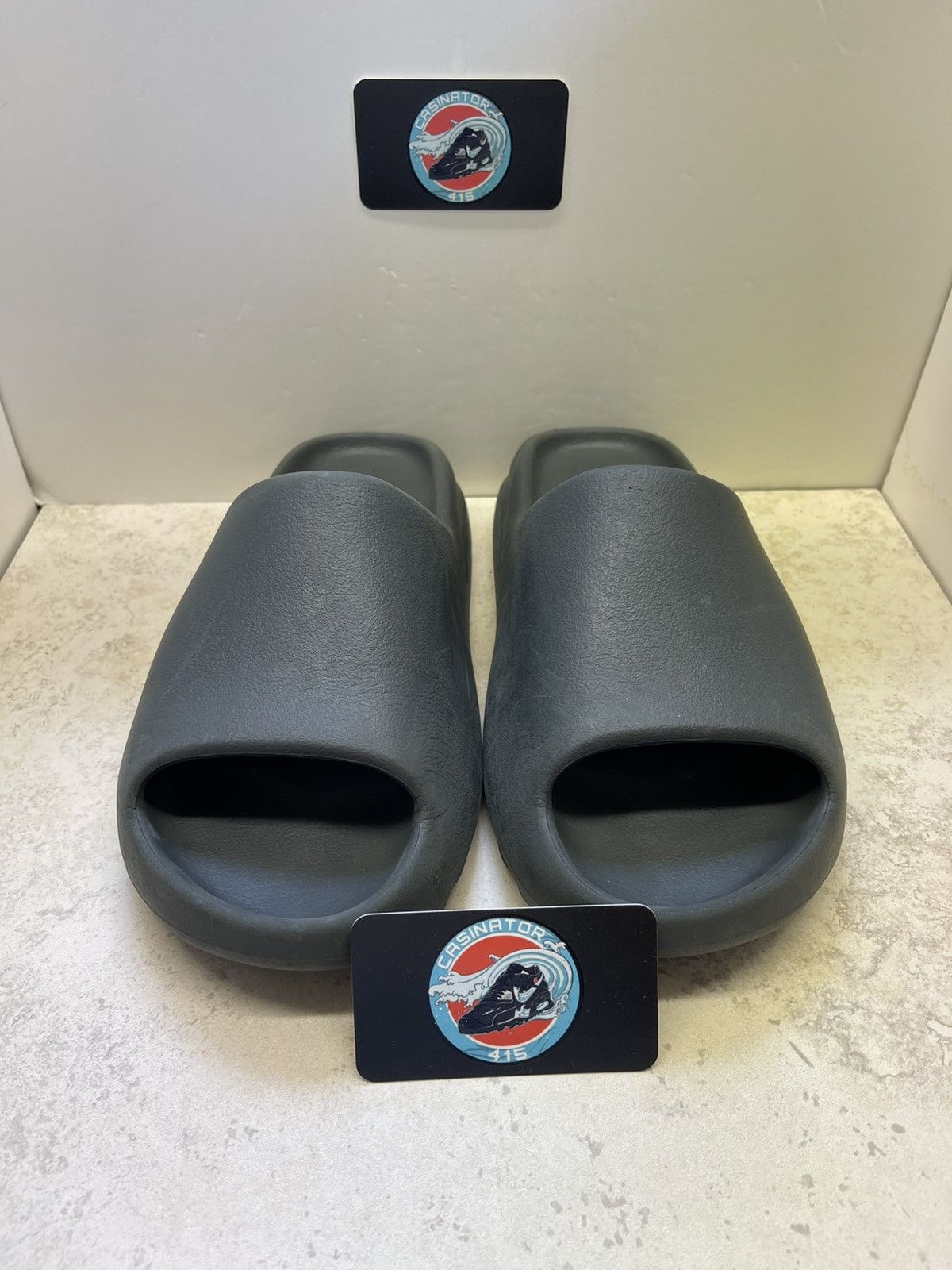 Yeezy Size 10 - Adidas Yeezy Slide Dark Onyx ID5103 Size US 10 / EU 43 - 3 Thumbnail