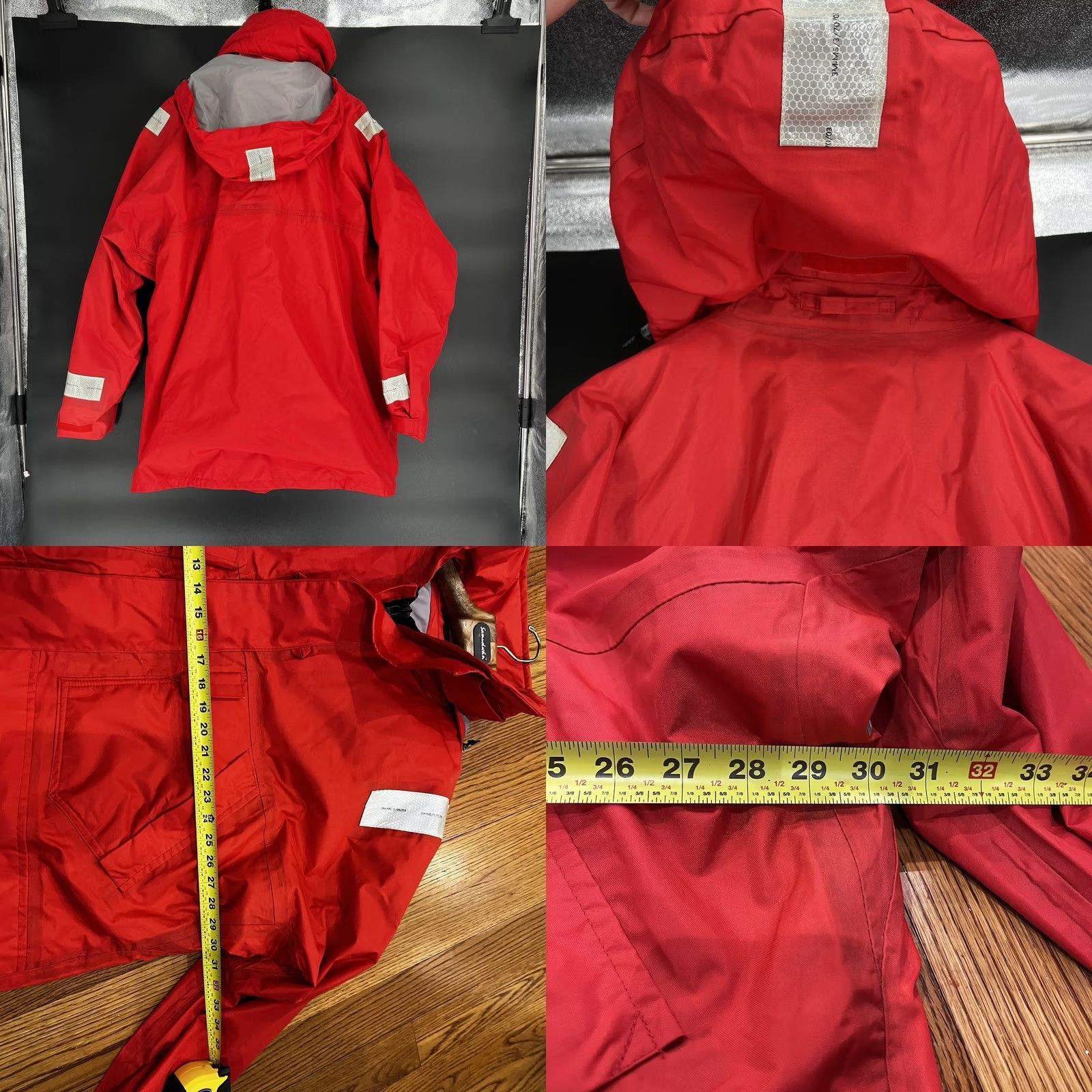 Henri Lloyd VINTAGE Henri Lloyd Sailing Nautical Jacket Full Zip 2XL Red Hooded Buckle Logo Zipper Waterproof Reflective Pockets Men Jacket Size US XXL / EU 58 / 5 - 10 Thumbnail