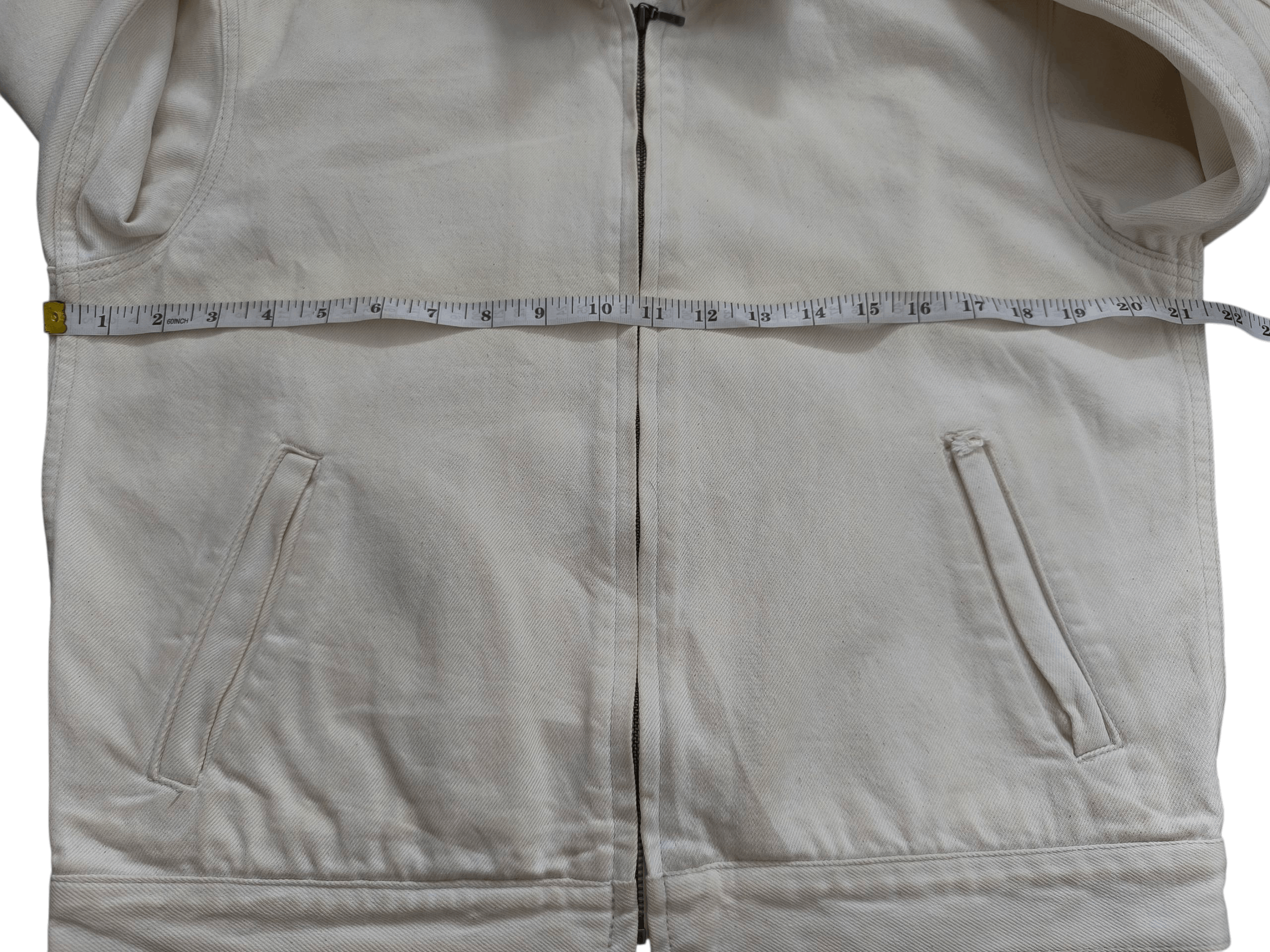 Yohji Yamamoto Ined Homme White Denim Jacket Size US M / EU 48-50 / 2 - 9 Thumbnail