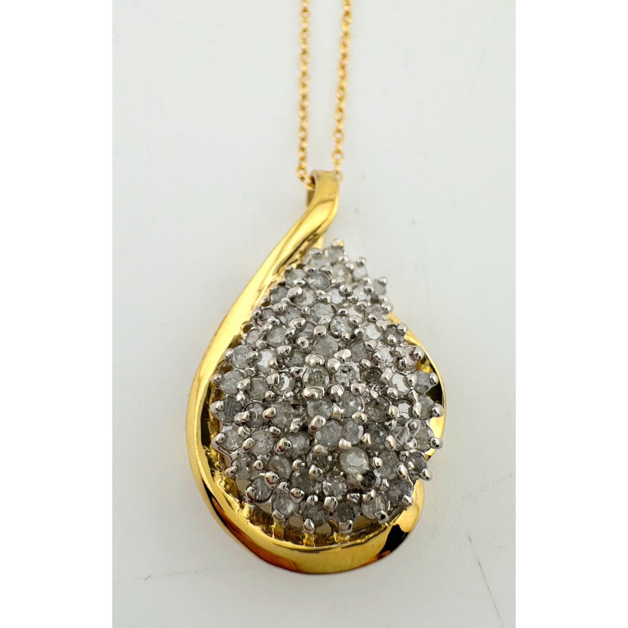 Other Stunning Pear cut 1.00 Carat Natural Diamond Necklace Size ONE SIZE - 7 Thumbnail