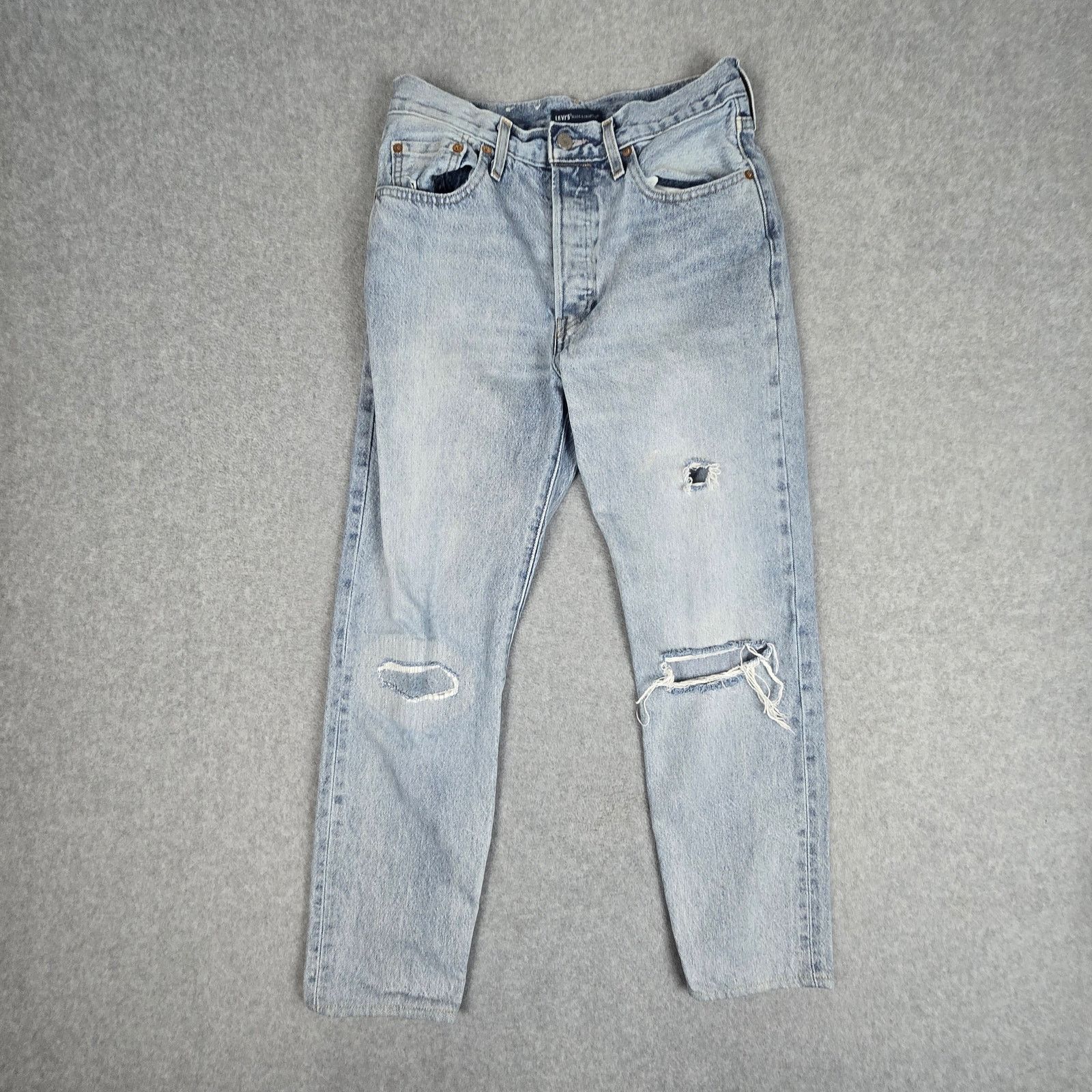 Levi's Levi's 501 Jeans 28x28 Button Fly Joe Cool Snoopy Patch Size US 28 / EU 44 - 3 Thumbnail