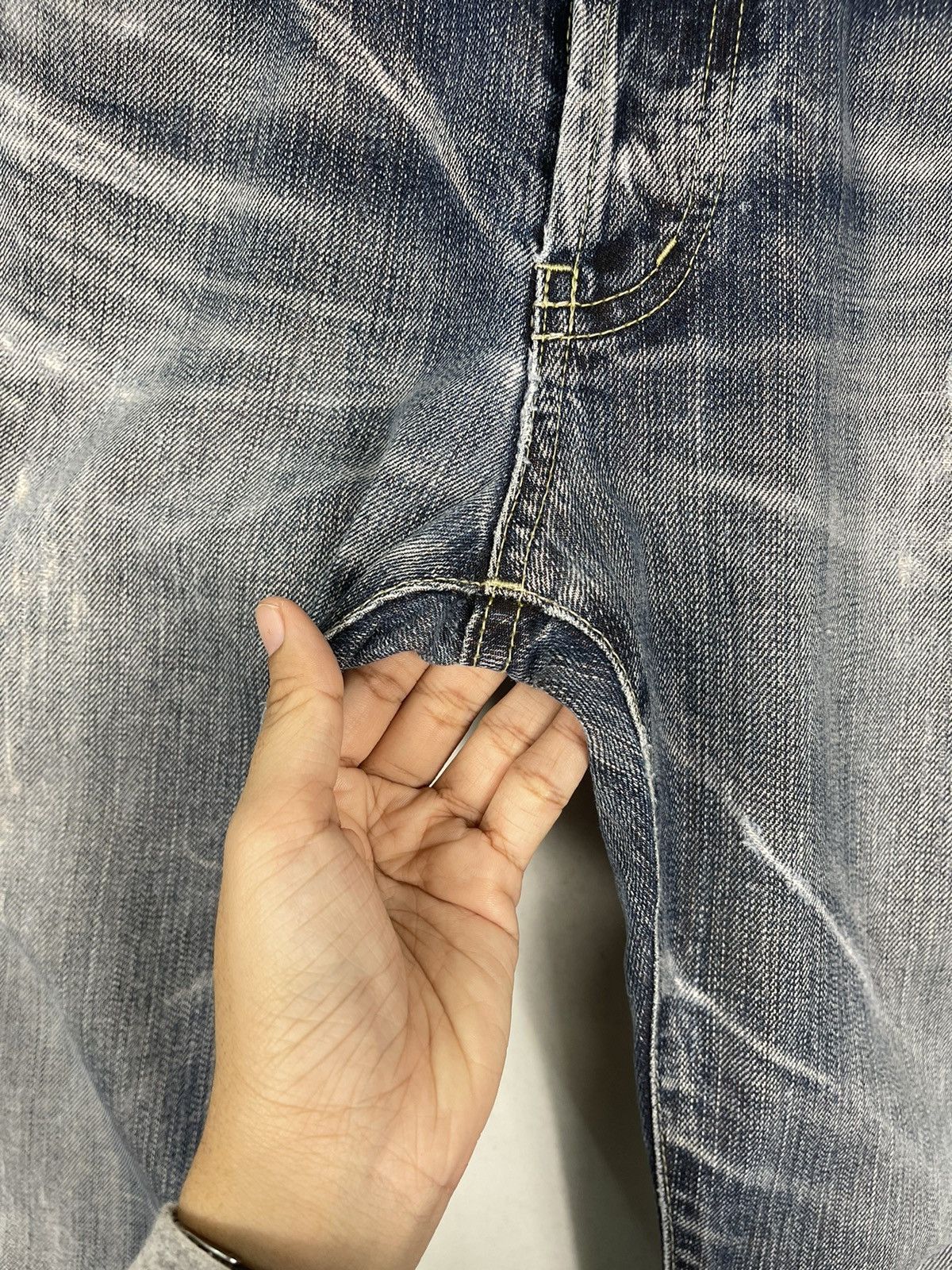 Hysteric Glamour Takeo Kikuchi Ripped Denim Flare Jeans Size US 32 / EU 48 - 13 Thumbnail
