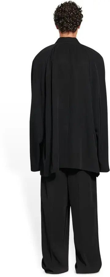 Balenciaga o1w1db10425 Raglan Tailored Jacket in Black Size US S / EU 44-46 / 1 - 5 Thumbnail