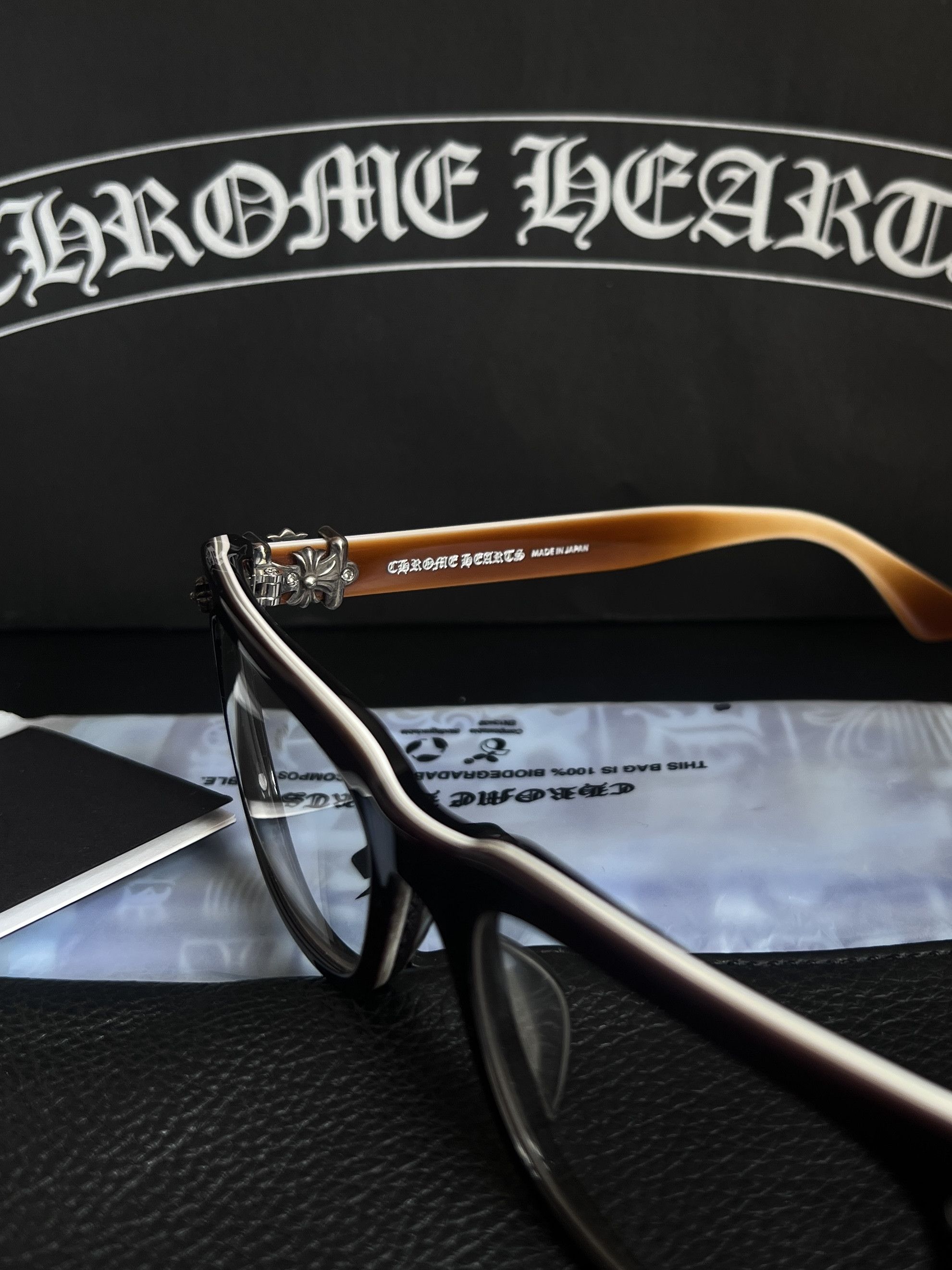 Chrome Hearts Chrome Hearts VAGILANTE BROWN BONE BROWN GLASSES Size ONE SIZE - 3 Thumbnail