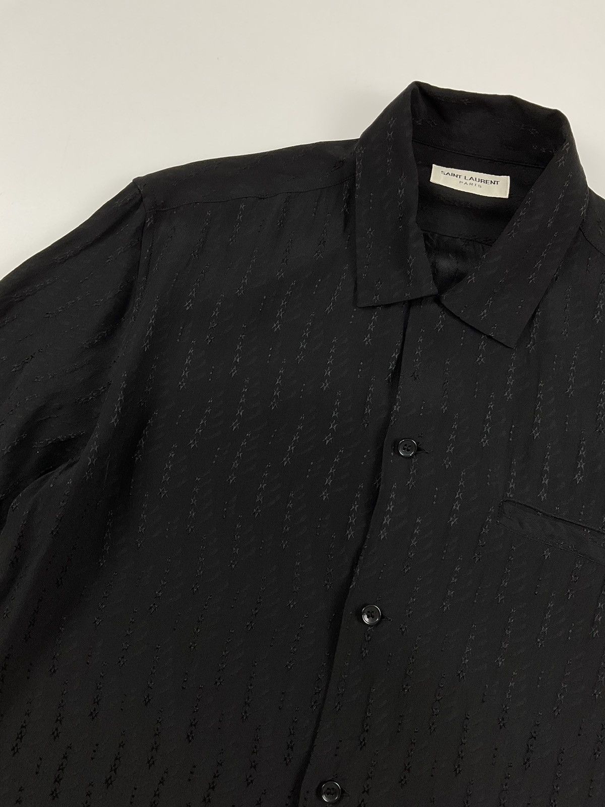 Saint Laurent Paris Saint Laurent S/S'19 Chain Star Silk Shirt Size US M / EU 48-50 / 2 - 4 Thumbnail