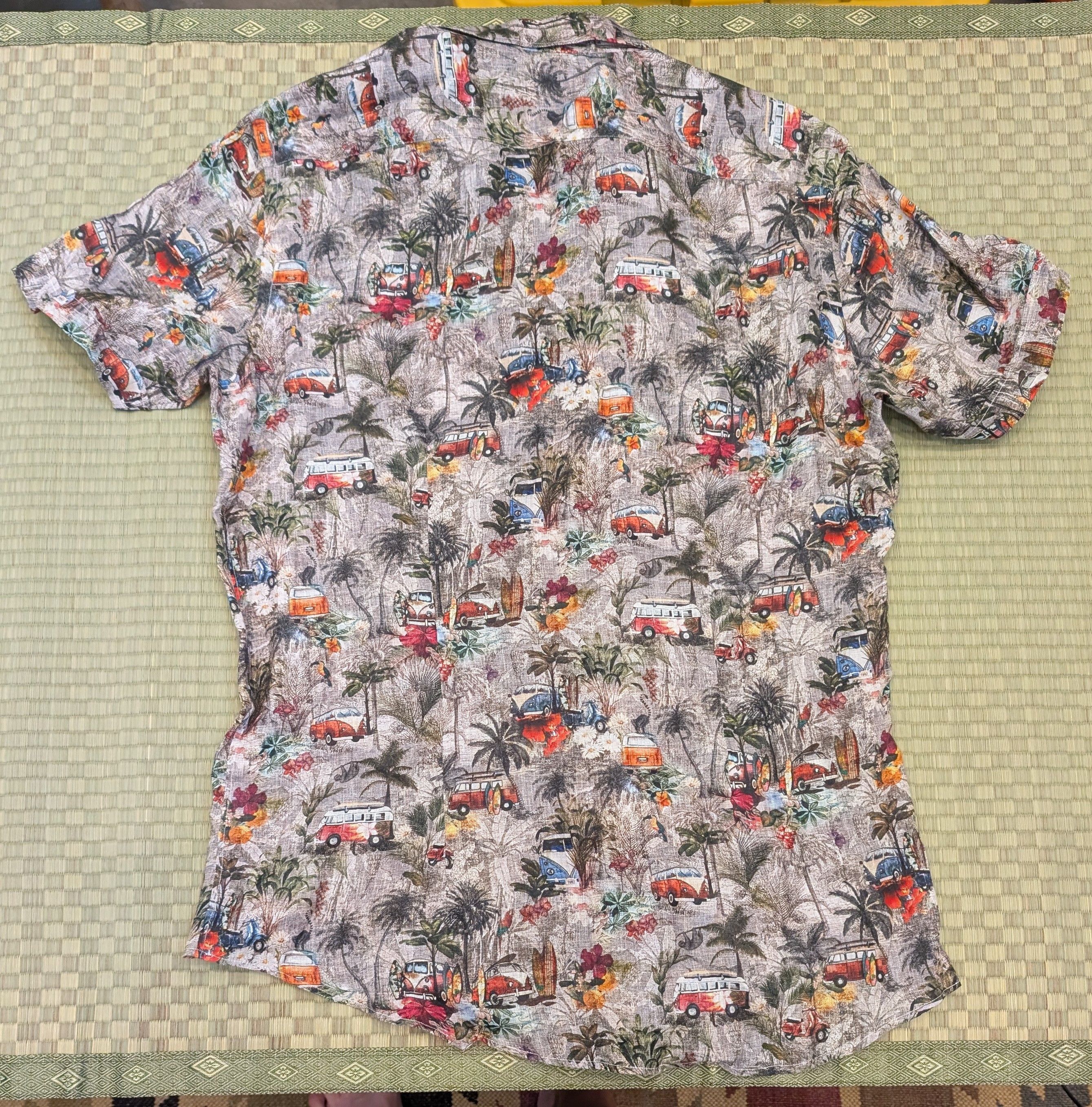 Other Edo Camicie Sartoriali 100% Linen Graphic Button Up Shirt Size US L / EU 52-54 / 3 - 2 Thumbnail