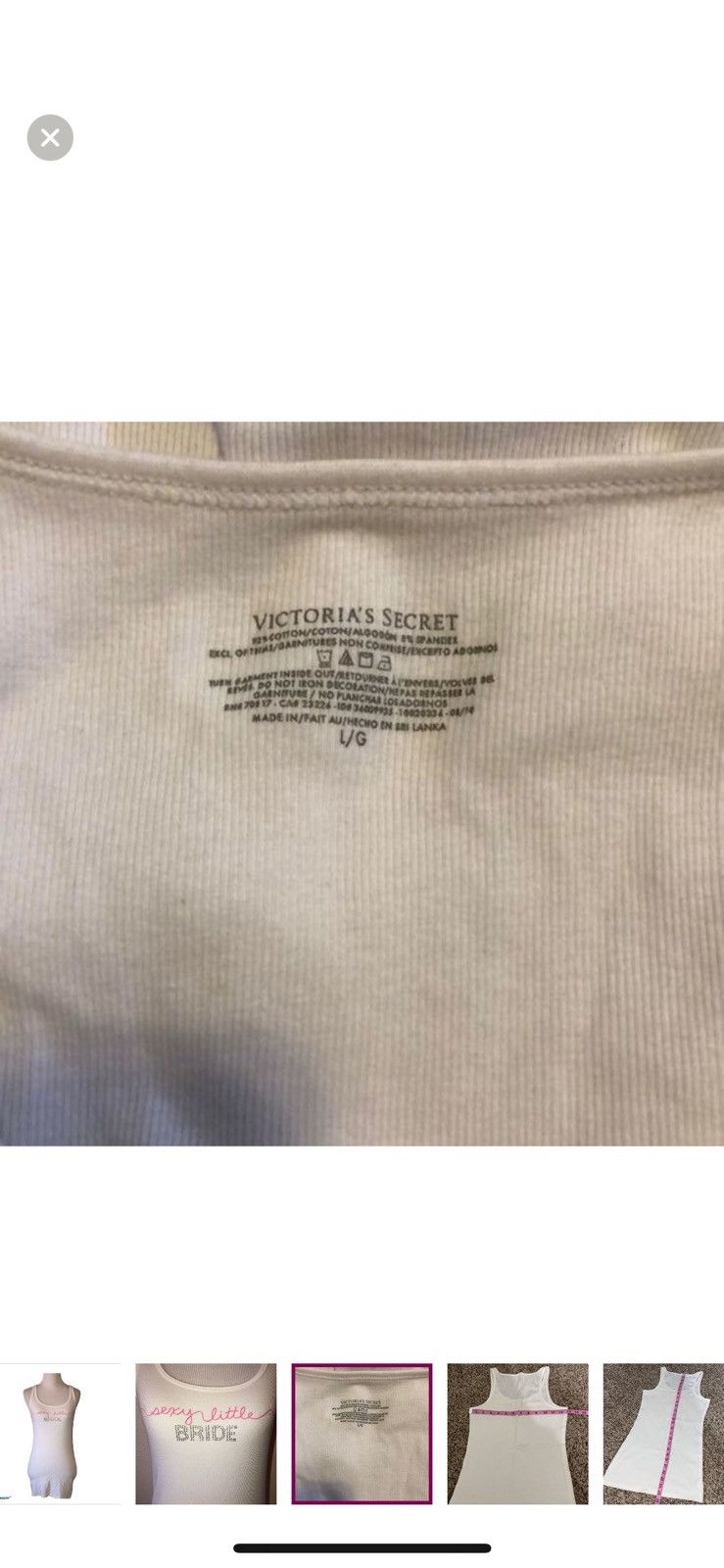 Victoria's Secret Victoria’s Secret large bride tank top Size L / US 10 / IT 46 - 3 Thumbnail