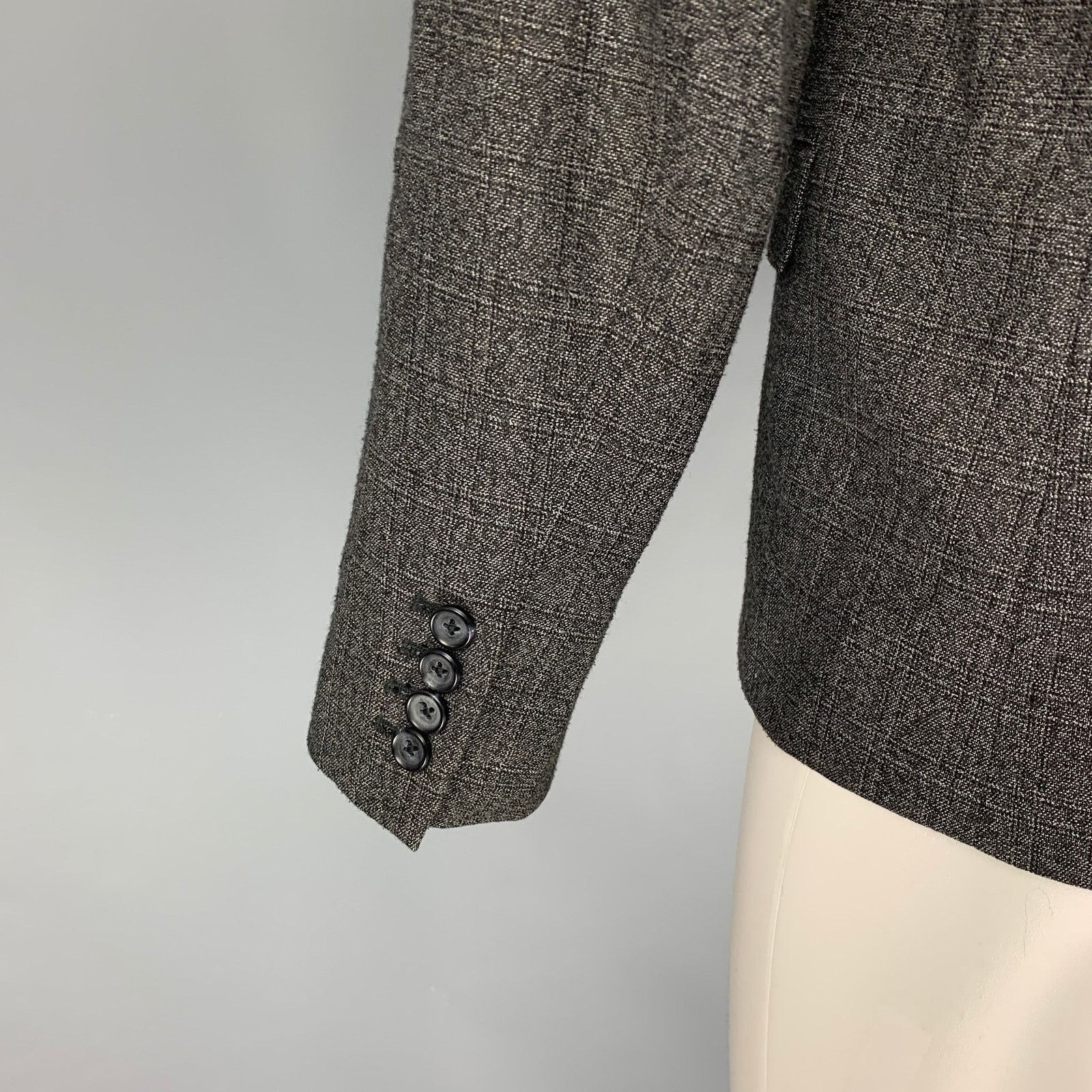 Marc by Marc Jacobs Size M Charcoal Heather Wool Blend Sport Coat Size 38R - 5 Thumbnail