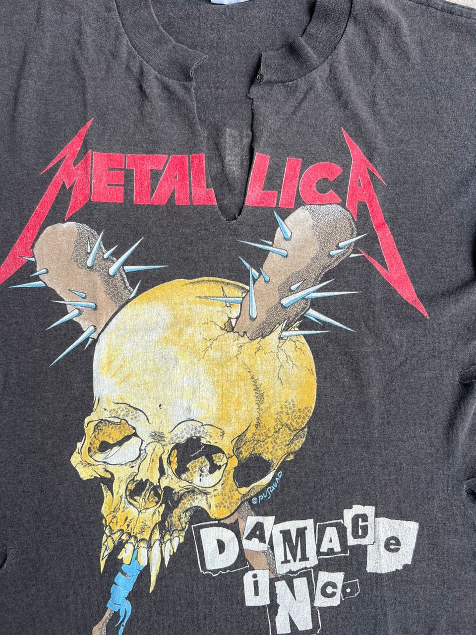 Metallica VTG 80's Damage Inc Tour Custom Distressed Tshirt Size S / US 4 / IT 40 - 3 Thumbnail
