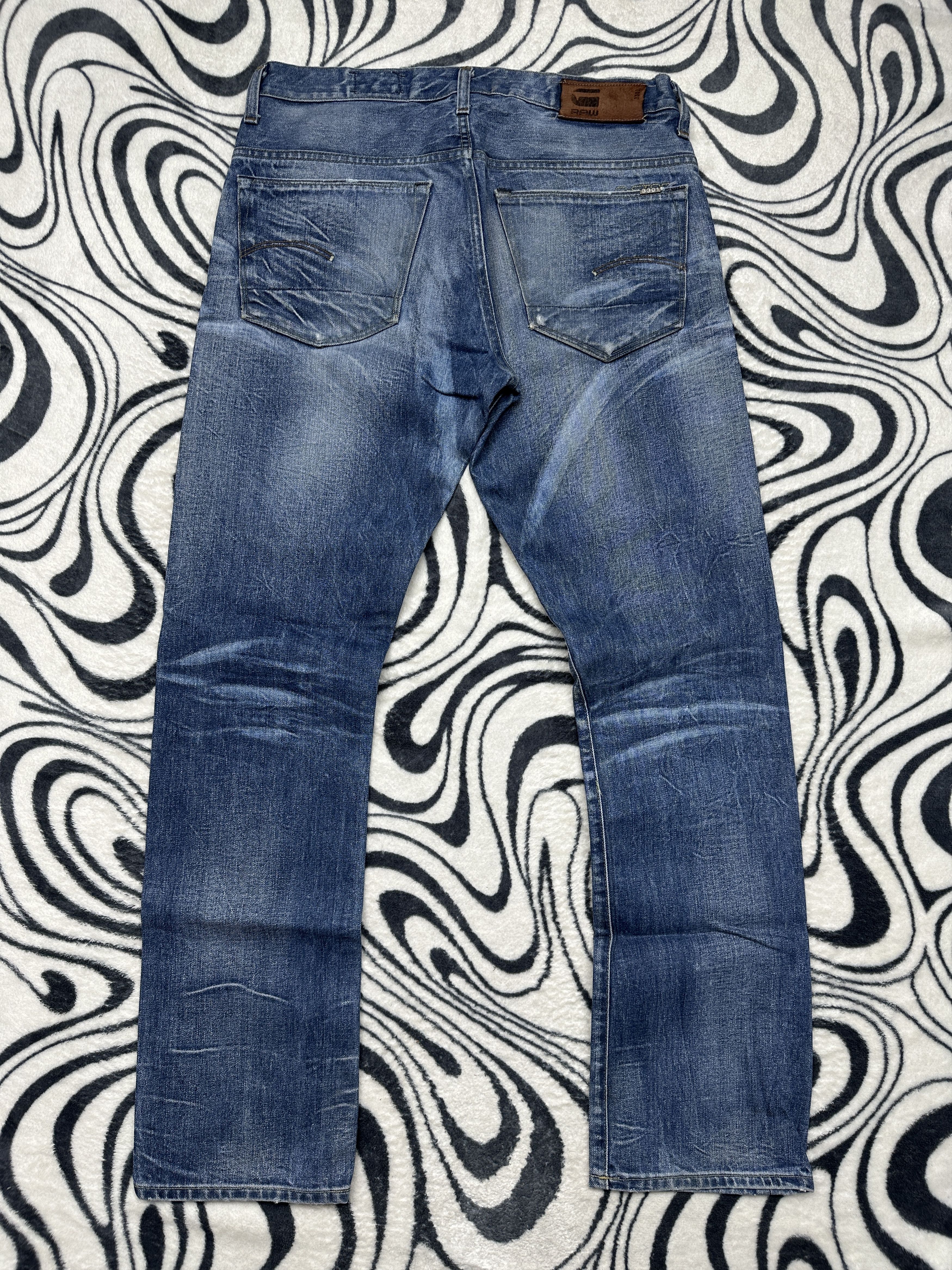 G-Star G Star Raw 3301 Classic Mens Denim Pants Jeans Size US 34 / EU 50 - 6 Thumbnail