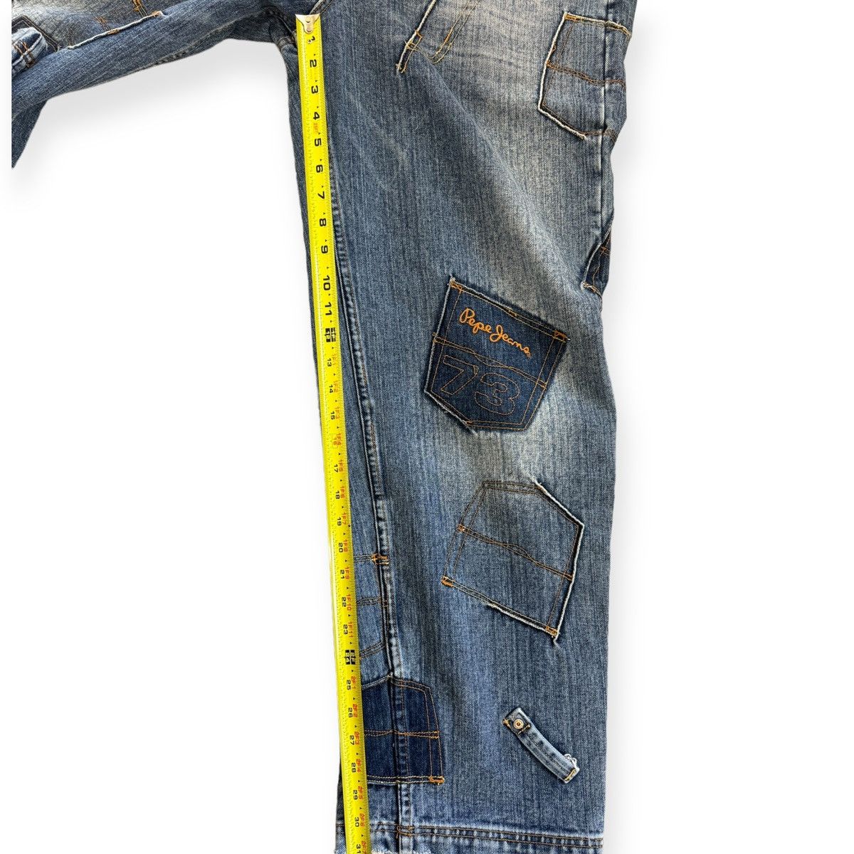 Pepe Jeans × Vintage Rare distressed patchwork amazing up jeans Size US 32 / EU 48 - 3 Thumbnail
