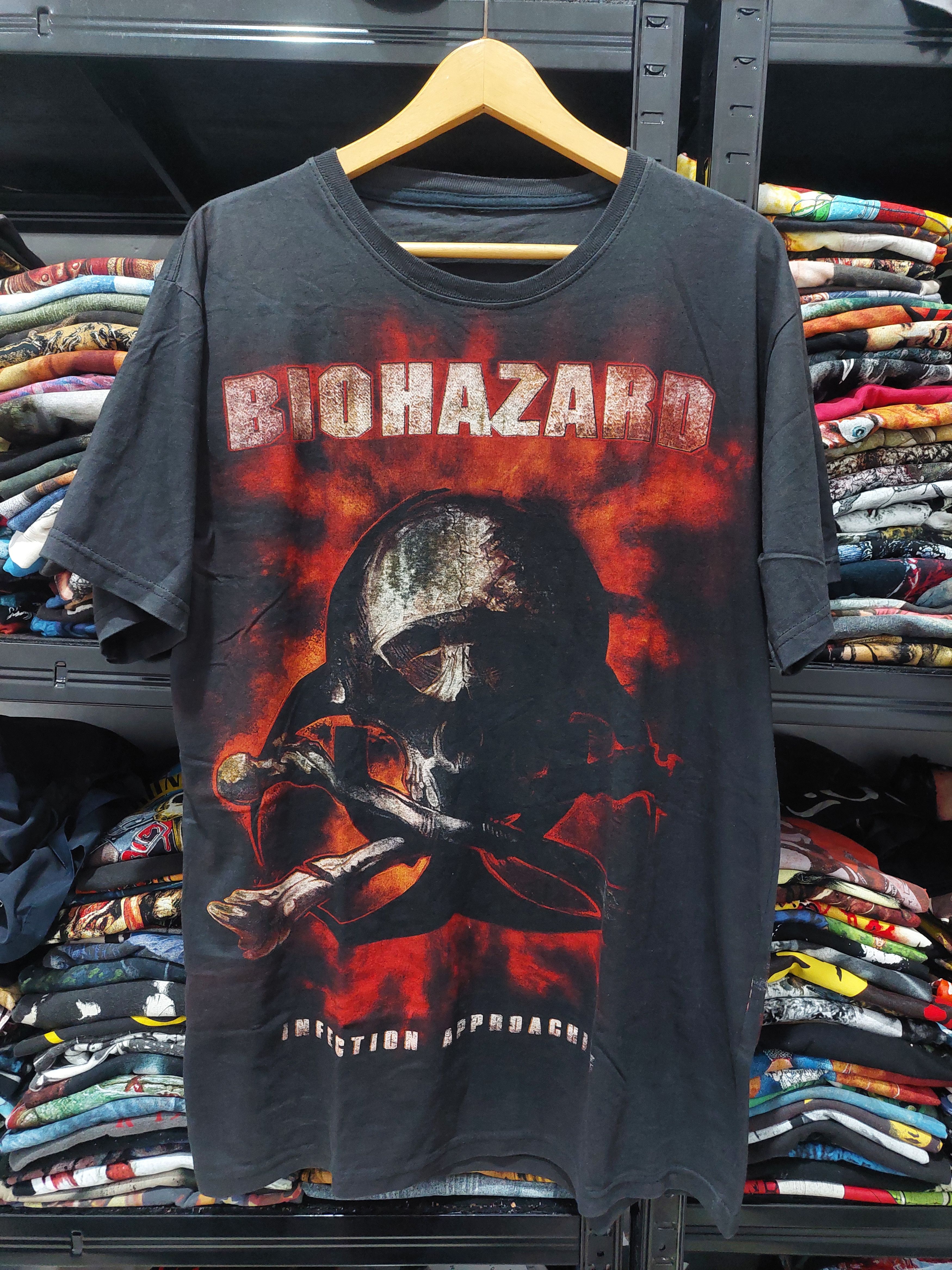 image of Archival Clothing x Band Tees Biohazard Hardcore Band Tshirt in Black, Men's (Size Large)