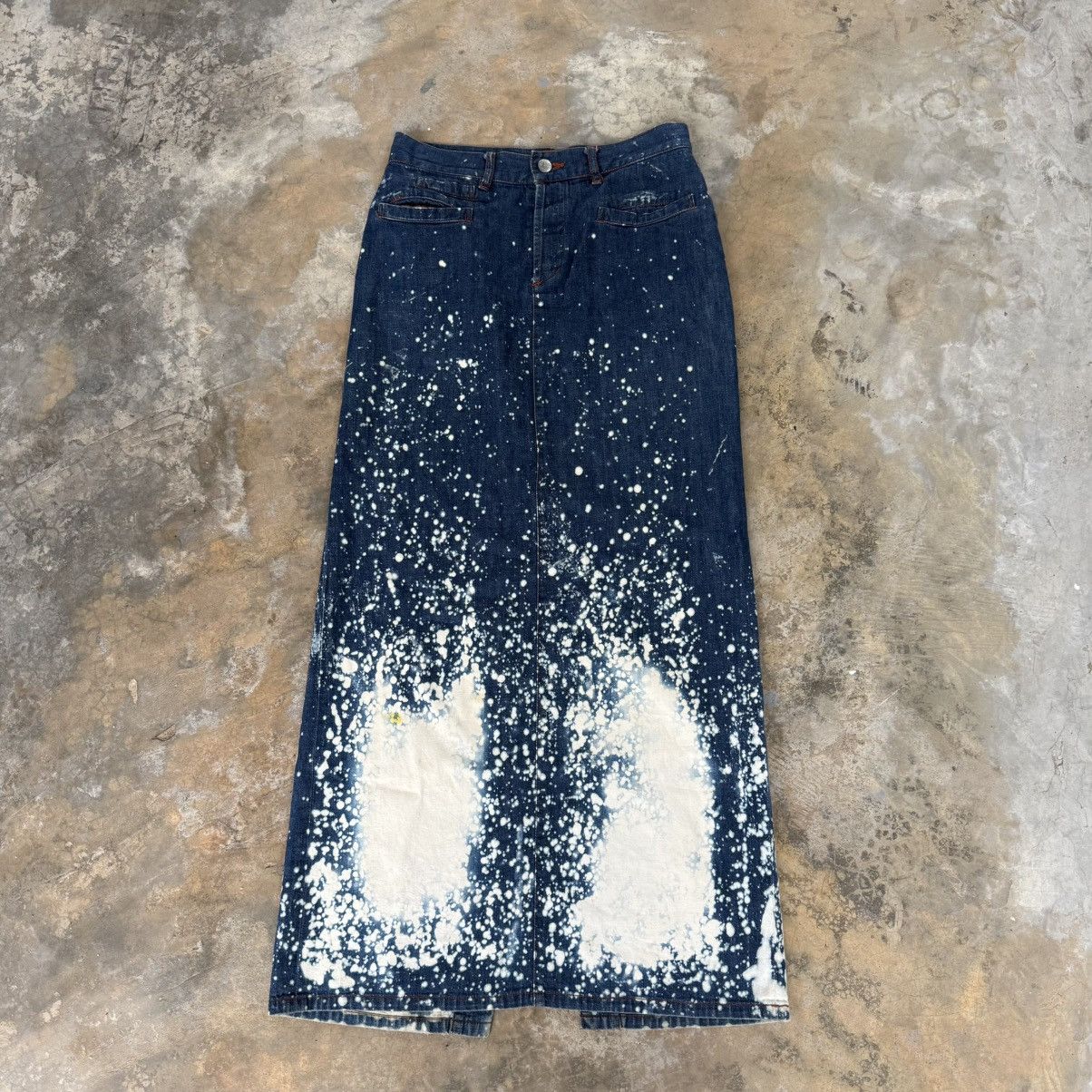 Jean Paul Gaultier Vintage JPG Jean Paul Gaultier Acid Wash Denim Skirt Size 29" - 1 Thumbnail